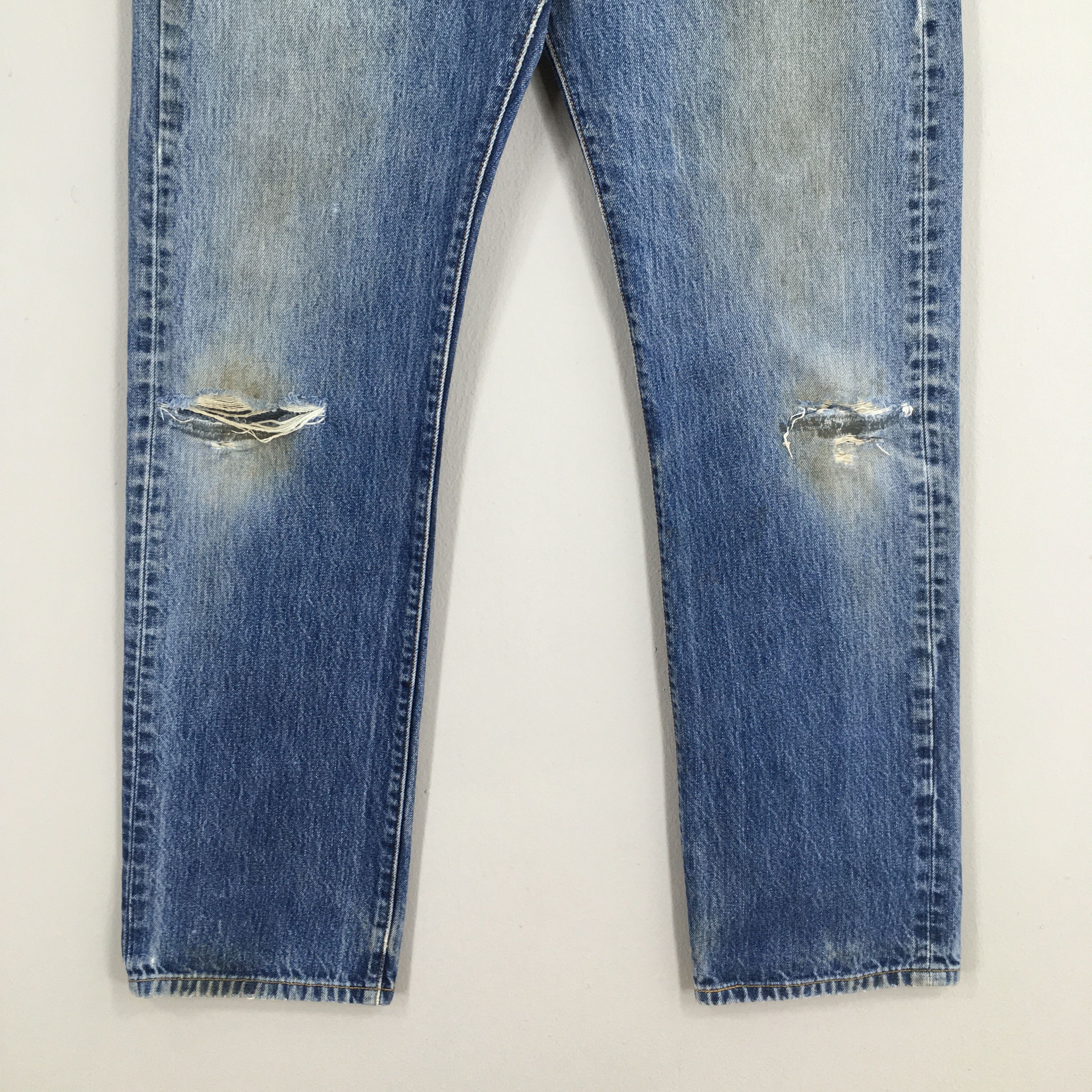 Levi's Size 32x30.5 Vintage 80s Levi's 501 Regular Fit Jeans S1591 Size US 32 / EU 48 - 4 Thumbnail