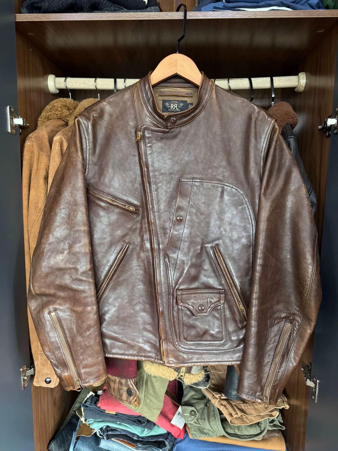 RRL Ralph Lauren RRL Leather Jacket with Slight Wear Size US M / EU 48-50 / 2 - 1 Thumbnail