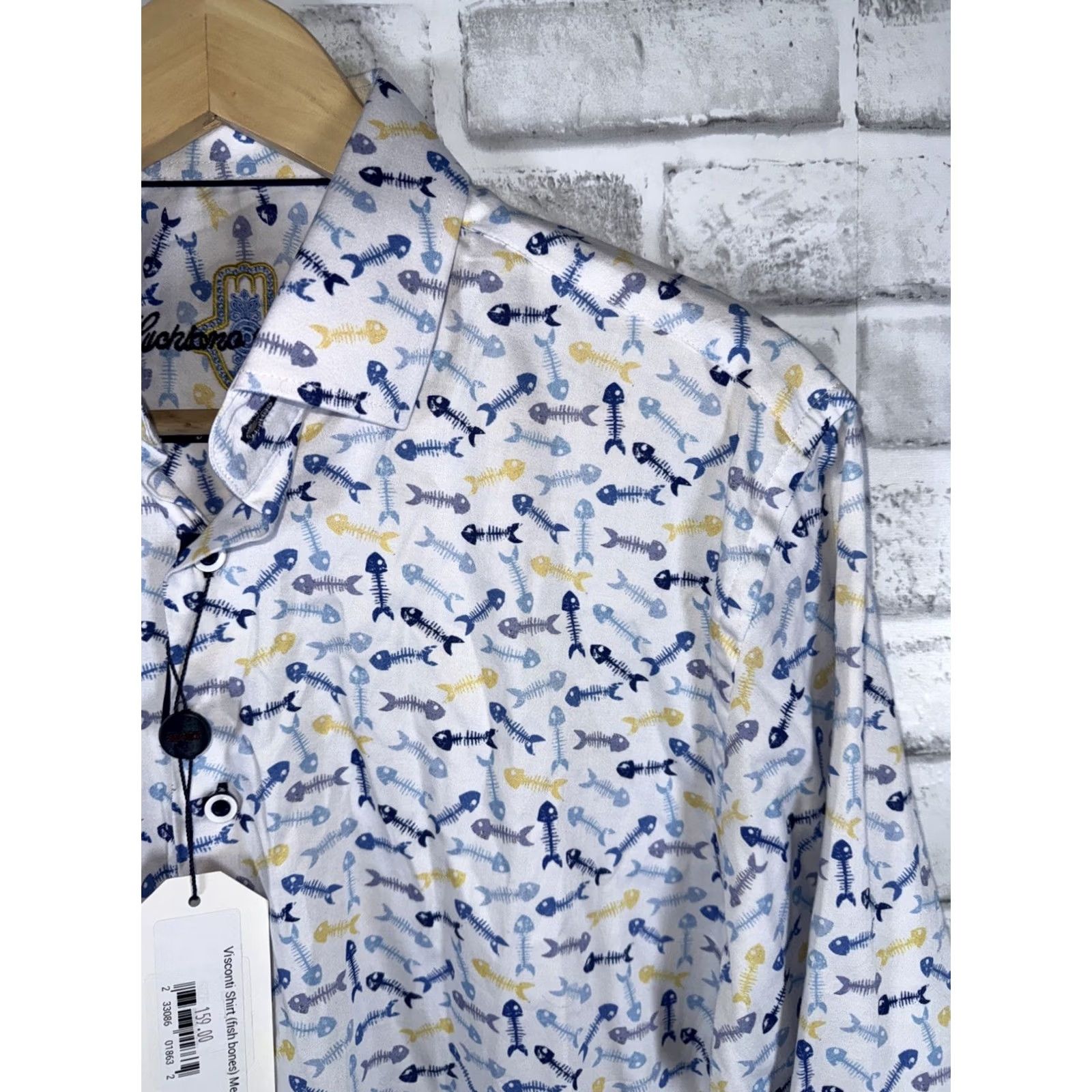 Luchiano Visconti Luchiano Visconti Shirt Fishbone Multicolor Button-Up M Mens Regular Short Sleeve Size US M / EU 48-50 / 2 - 3 Thumbnail