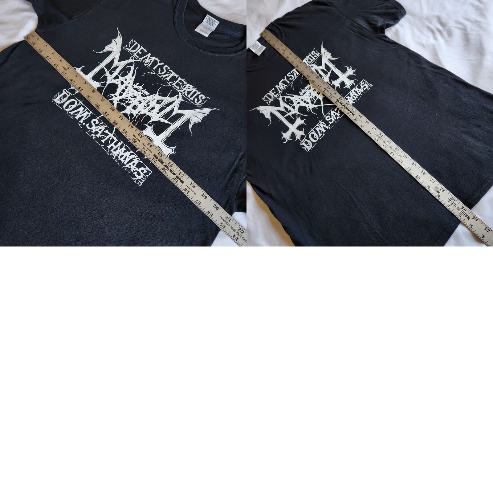 Gildan Mayhem Euronymous Dead Black Metal Slayer Thrash Death Marduk Abba Large T-Shirt Y2K Band Graphic Tee Size US L / EU 52-54 / 3 - 8 Thumbnail