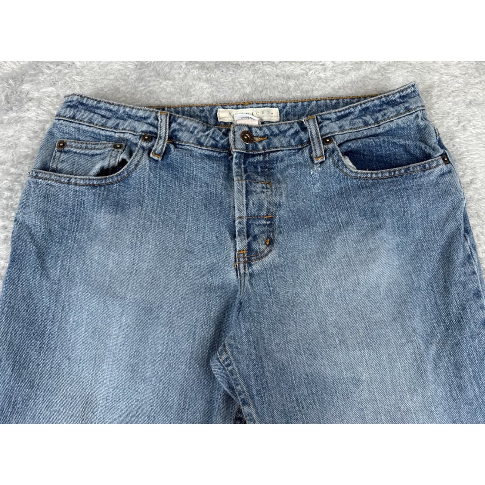 Vintage Maurices Jeans Women Flared Denim 32x31 Modern Mid Rise 100% Cotton Blue 13 N/A Mens? Womens Size 34" / US 12 / IT 48 - 4 Thumbnail