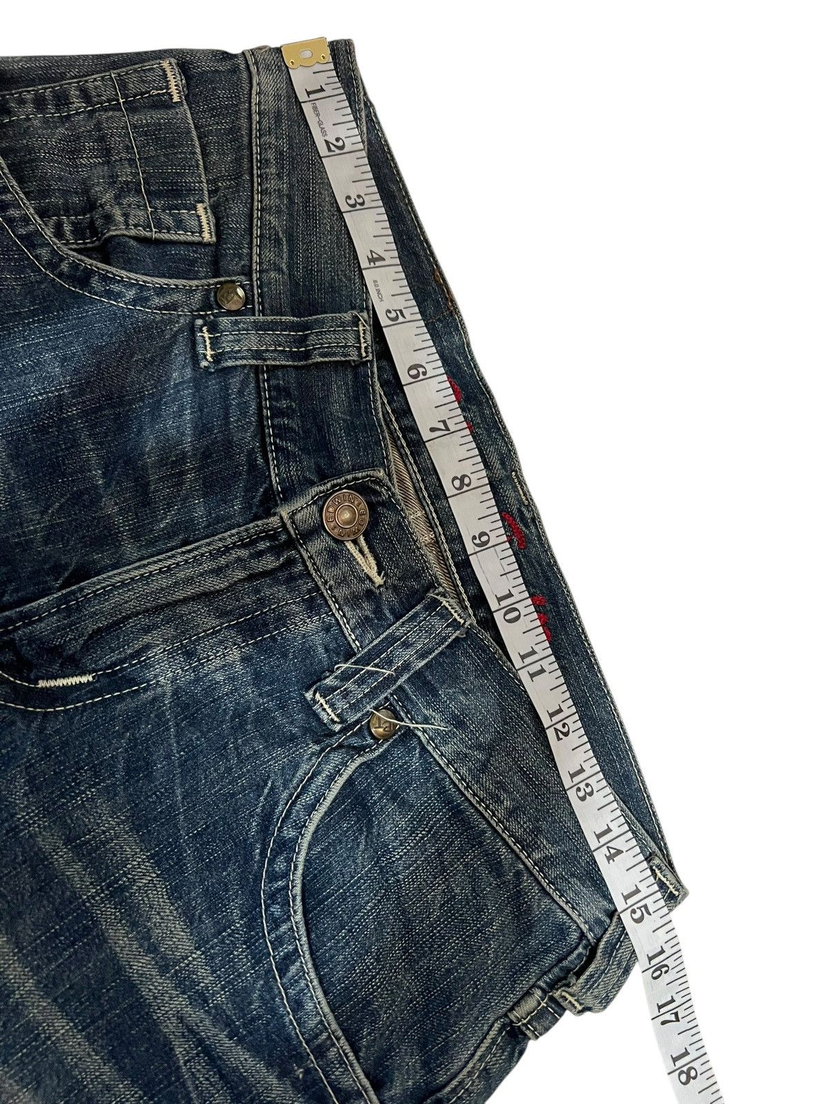 Edwin × If Six Was Nine × Japanese Brand 🌈Twist Leg Vintage Edwin Blue Trip Mud Wash Jean Japan Size US 30 / EU 46 - 11 Thumbnail