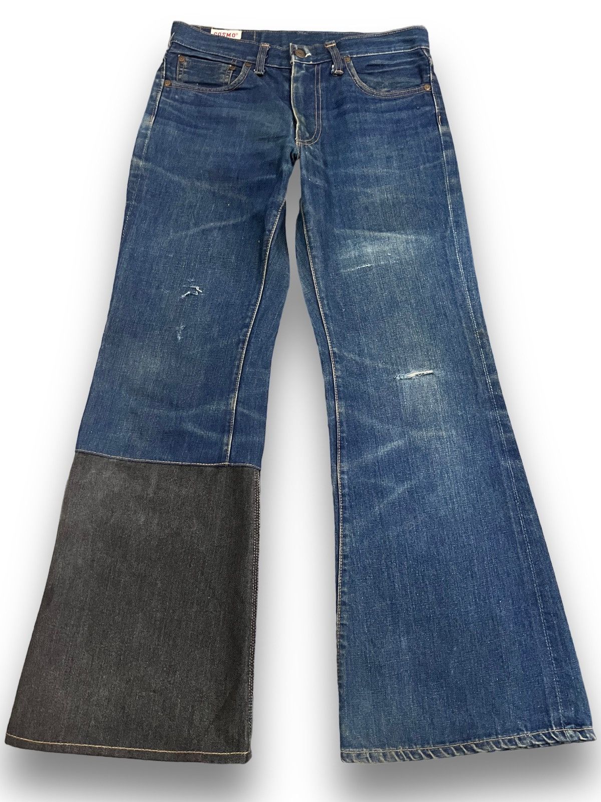 Beauty Beast × POST ARCHIVE FACTION (PAF) Vintage Cosmo Indigo Flare Denim Size US 30 / EU 46 - 1 Thumbnail