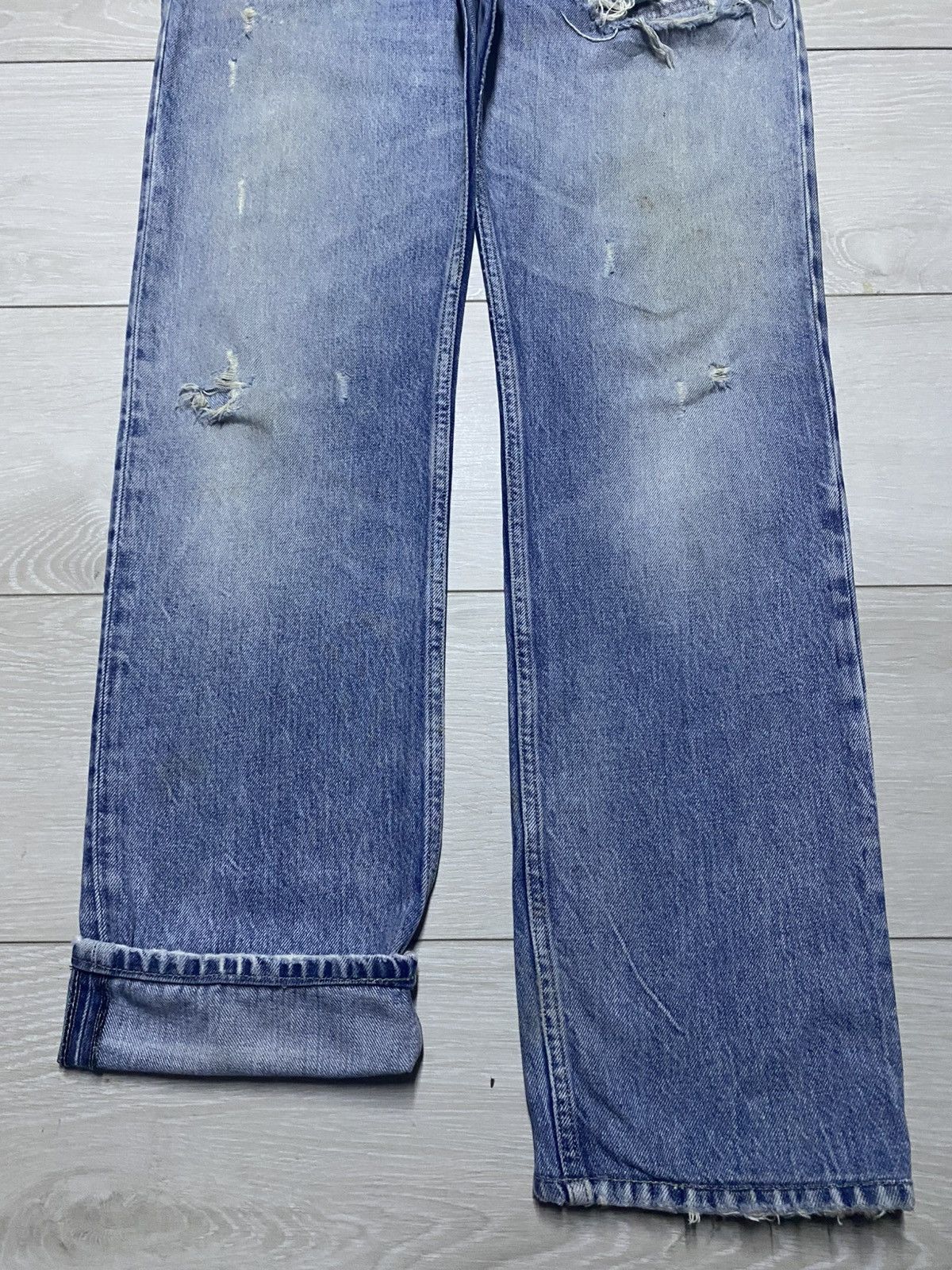 Diesel Black Gold Vintage Diesel Black Gold Selvedge Distressed Slim Jeans Size US 32 / EU 48 - 5 Thumbnail