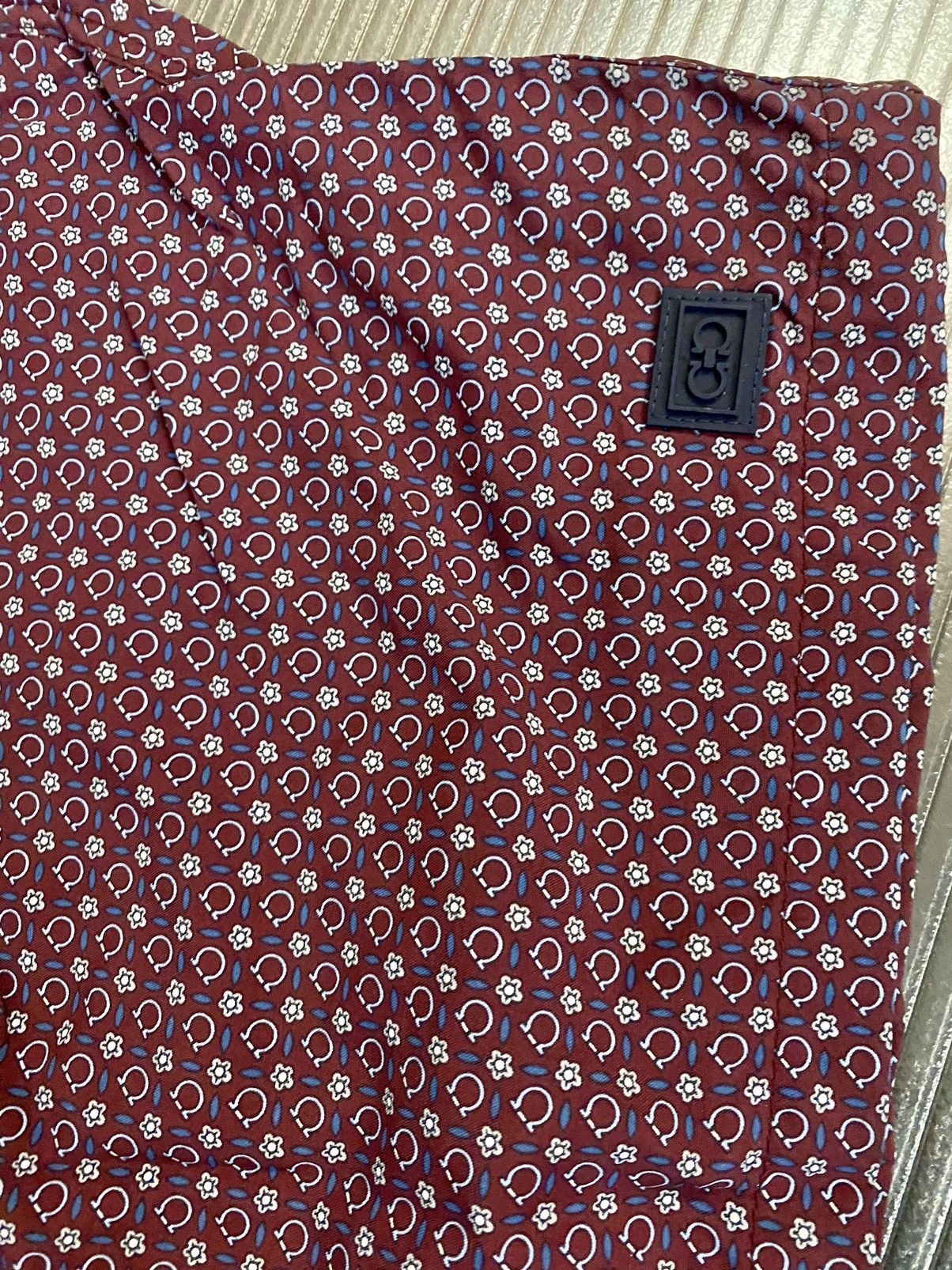 Salvatore Ferragamo Ferragamo 🇮🇹 Merlot Logo Techno swimsuit resort boxer 54 NEW Size US 38 / EU 54 - 3 Thumbnail