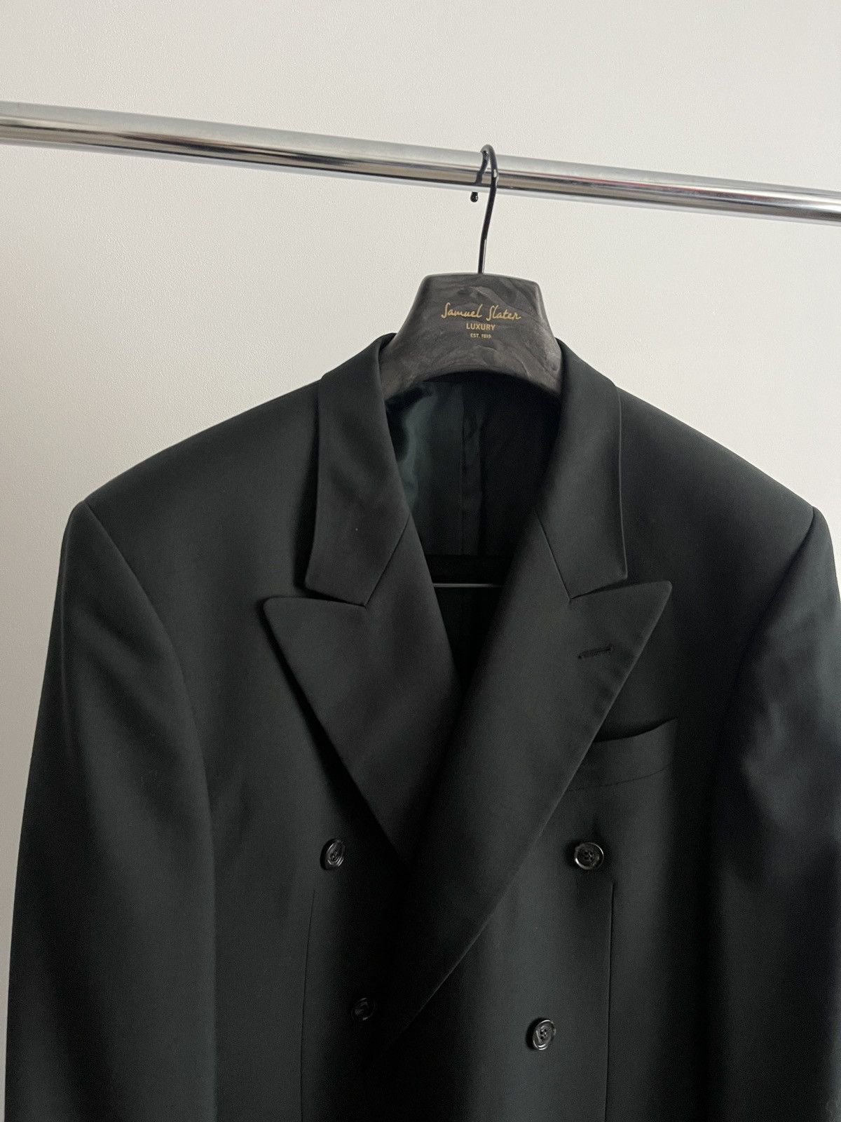 Vintage Vintage double-breasted blazer classic jacket rare wool Size 42R - 3 Thumbnail