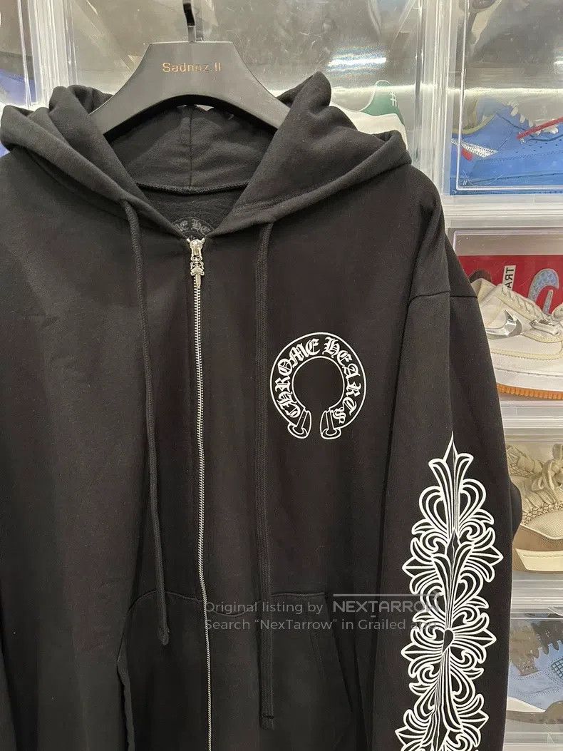 Chrome Hearts CHROME HEARTS Size XL Horseshoe vine flower arm zipper hood Size US XL / EU 56 / 4 - 2 Thumbnail