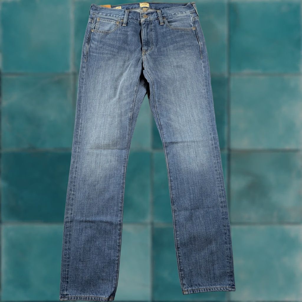 J.Crew J.CREW Jeans Mens 32x32 Blue Straight Signature Flex Denim Mid Wash Regular 5-Pocket Mens Jeans Blue 484 Signature Flex 32x32 Size US 32 / EU 48 - 1 Thumbnail