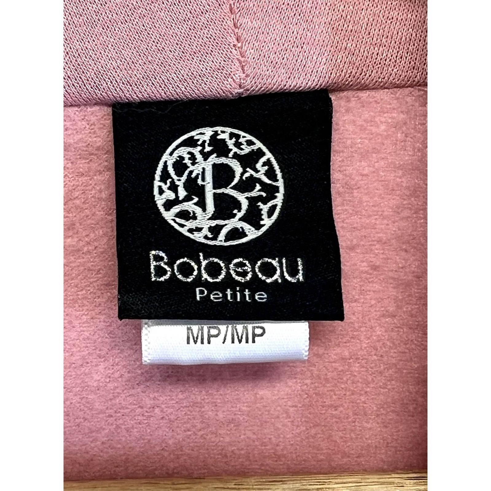 Vintage Bobeau Petite Coral Asymmetrical Wrap Top Funnel Neck Long Sleeve Medium Petite Cardigan Women Sweater Size M / US 6-8 / IT 42-44 - 2 Thumbnail