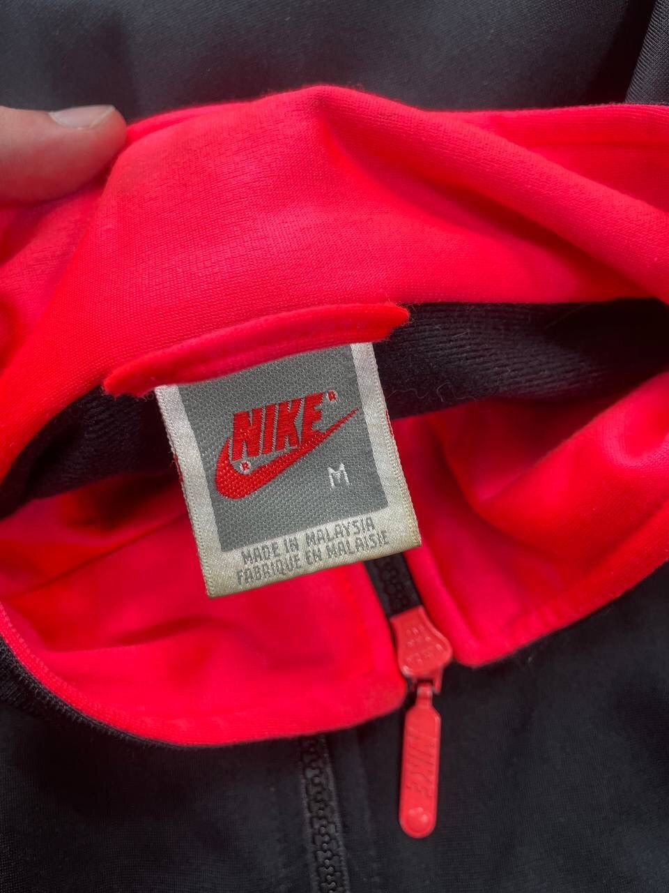 Nike × Vintage Vintage 80s Nike Track Jacket Black Pink Y2K Size US M / EU 48-50 / 2 - 7 Thumbnail