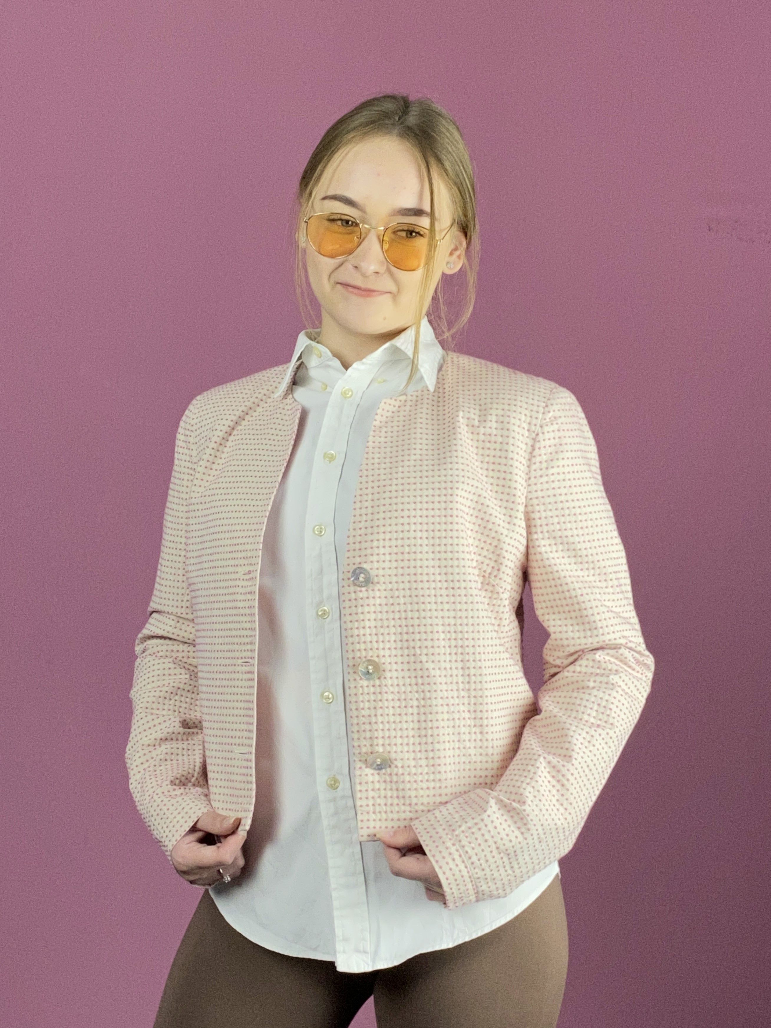 Armani Exchange × Giorgio Armani Armani Jeans Vintage Women's Polka Dot Blazer Jacket Size 42 Size M / US 6-8 / IT 42-44 - 1 Thumbnail