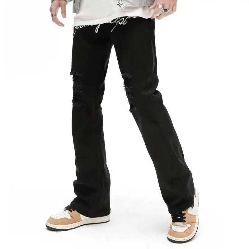 Japanese Brand × Jean Retro loose embroidered micro flared jeans Size US 32 / EU 48 - 3 Thumbnail