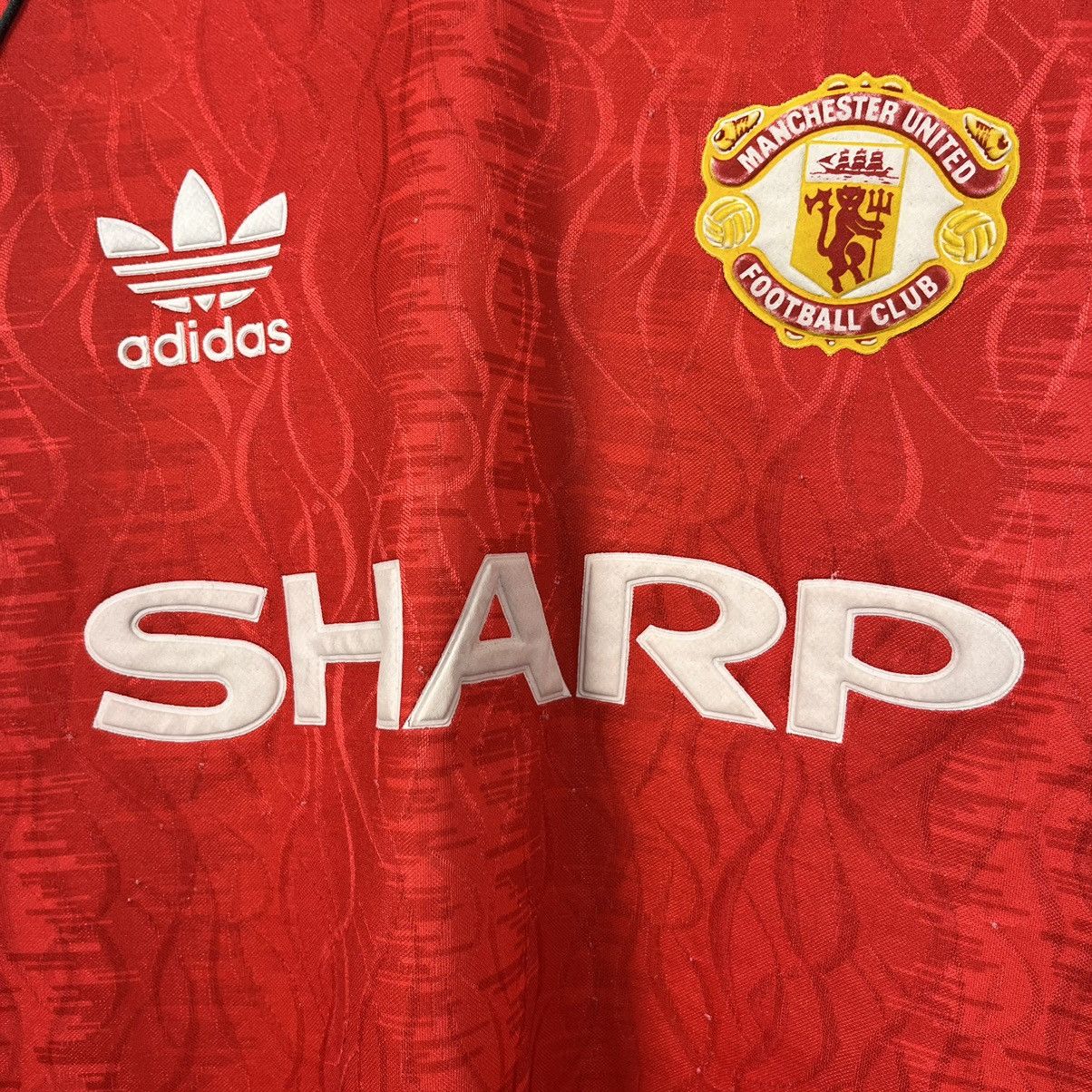 Adidas × Vintage MANCHESTER UNITED 1990 1992 ADIDAS HOME SOCCER SHIRT JERSEY Size US S / EU 44-46 / 1 - 4 Thumbnail