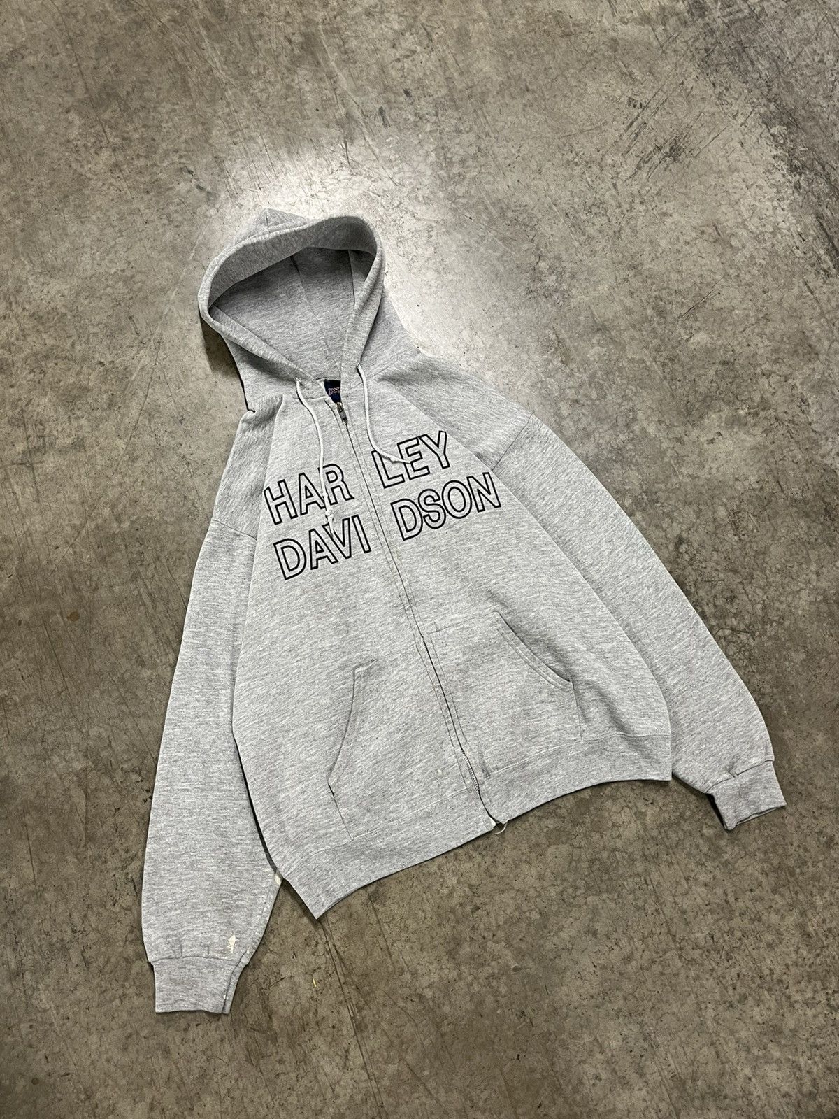 Harley Davidson × Vintage Harley Davidson spell out vintage zip up hoodie skater hype Size US L / EU 52-54 / 3 - 1 Thumbnail