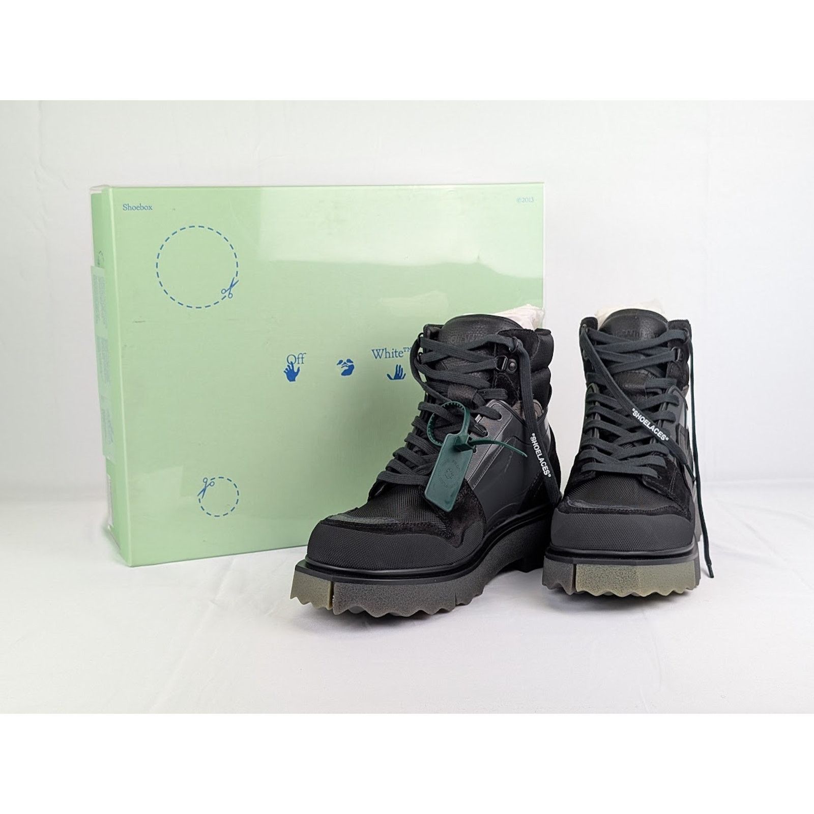 Off-White o1rshd1 Hiking Sponge Sneakers in Black / Khaki Size US 9 / EU 42 - 14 Thumbnail