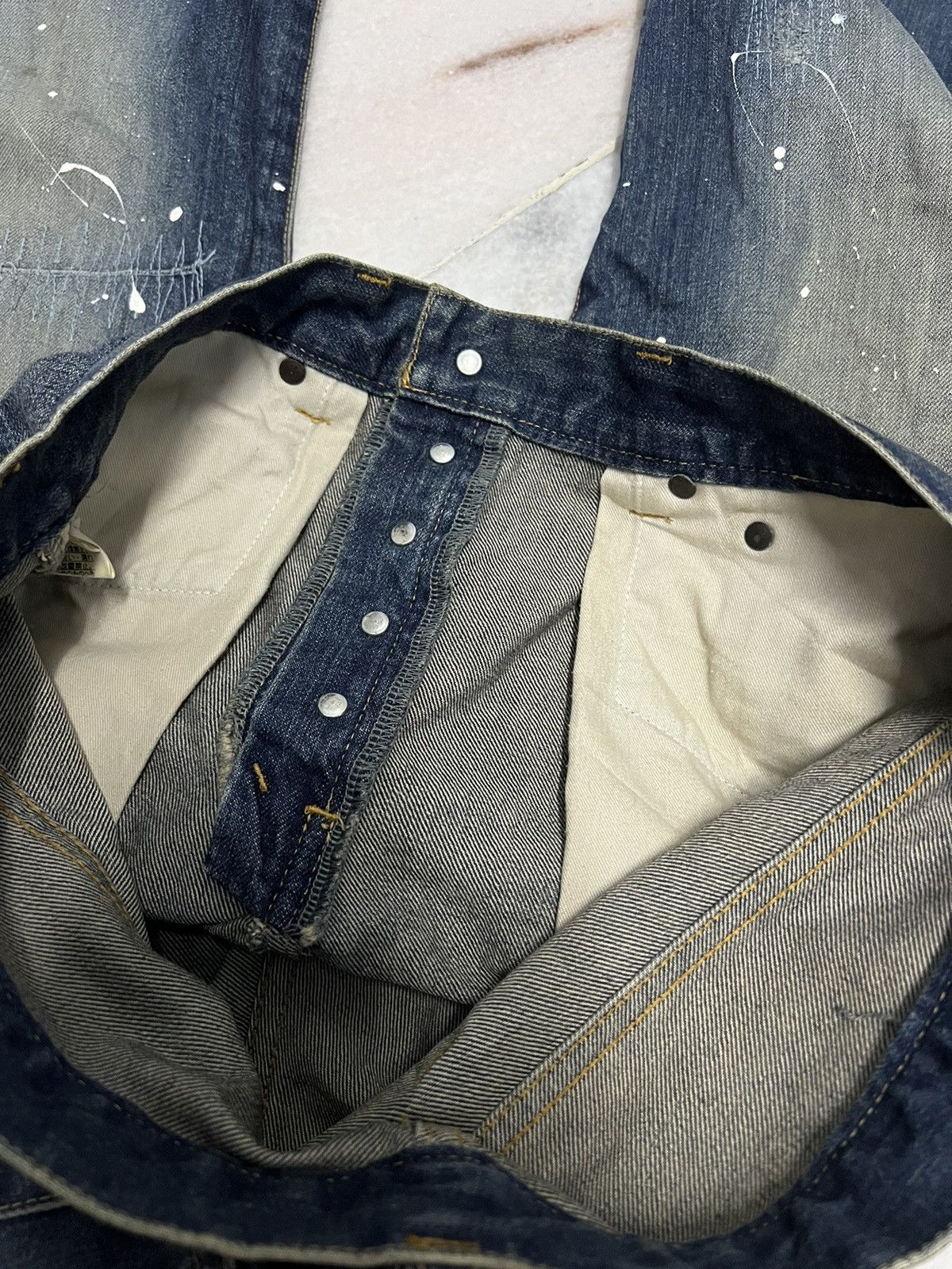 If Six Was Nine × Takeo Kikuchi TAKEO KIKUCHI JAPAN PAINT SPLATTER DISTRESSED PATCH JEANS Size US 33 - 14 Thumbnail