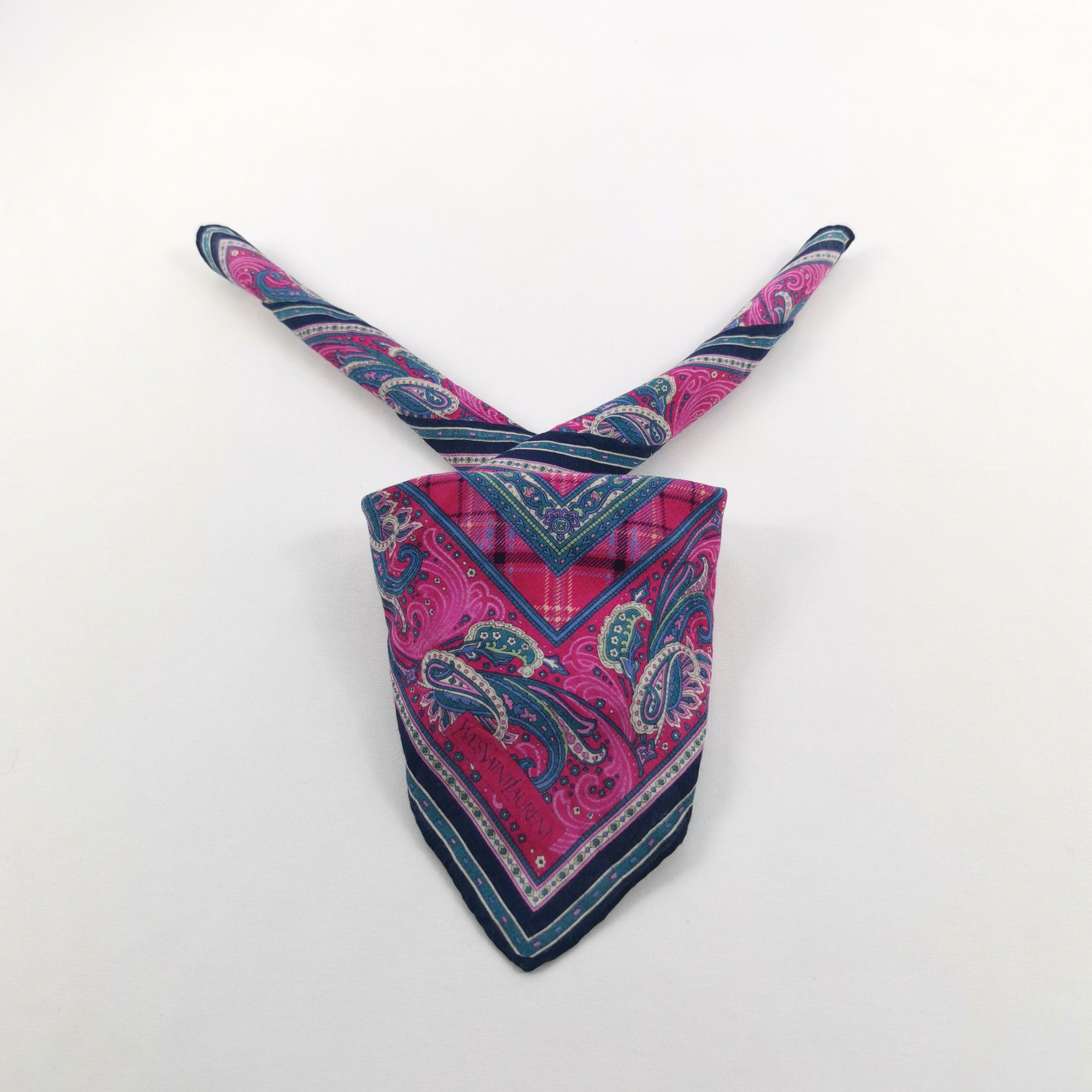 Japanese Brand Vintage YSL Handkerchief Yves Saint Laurent Neckerchief Size ONE SIZE - 1 Thumbnail