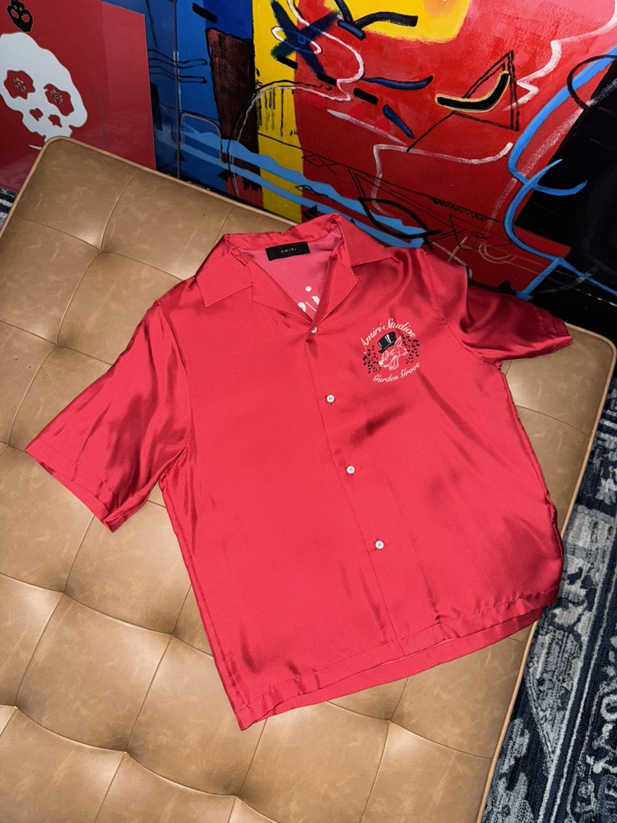 Amiri Amiri logo silk shirt Size US M / EU 48-50 / 2 - 2 Thumbnail