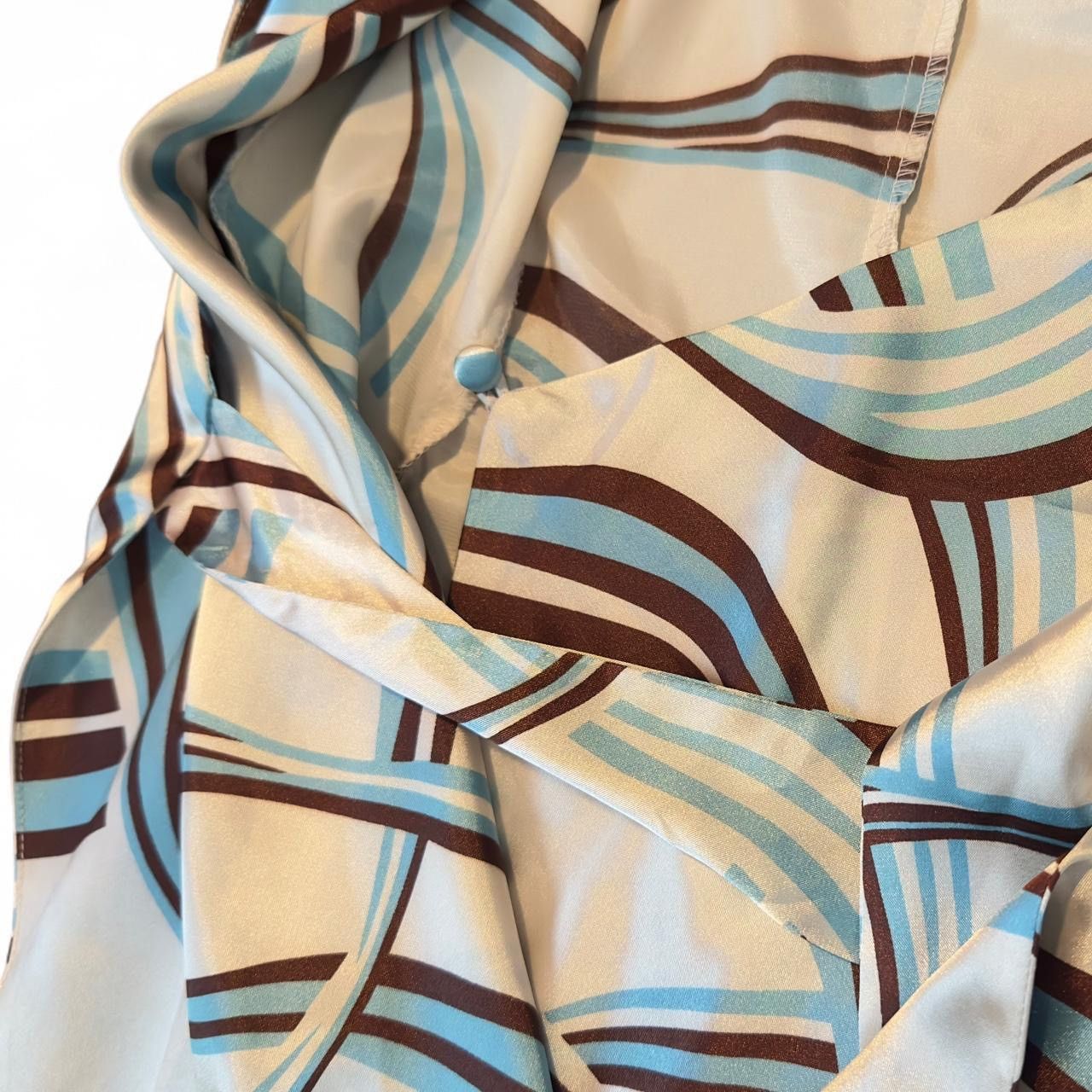 Bcbgmaxazria BCBGMAXAZRIA Swirly abstract groovy wrap vintage Top XS Size XS / US 0-2 / IT 36-38 - 9 Thumbnail