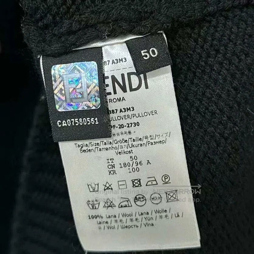 Fendi fendi logo knitted sweater in black. Size US L / EU 52-54 / 3 - 5 Thumbnail