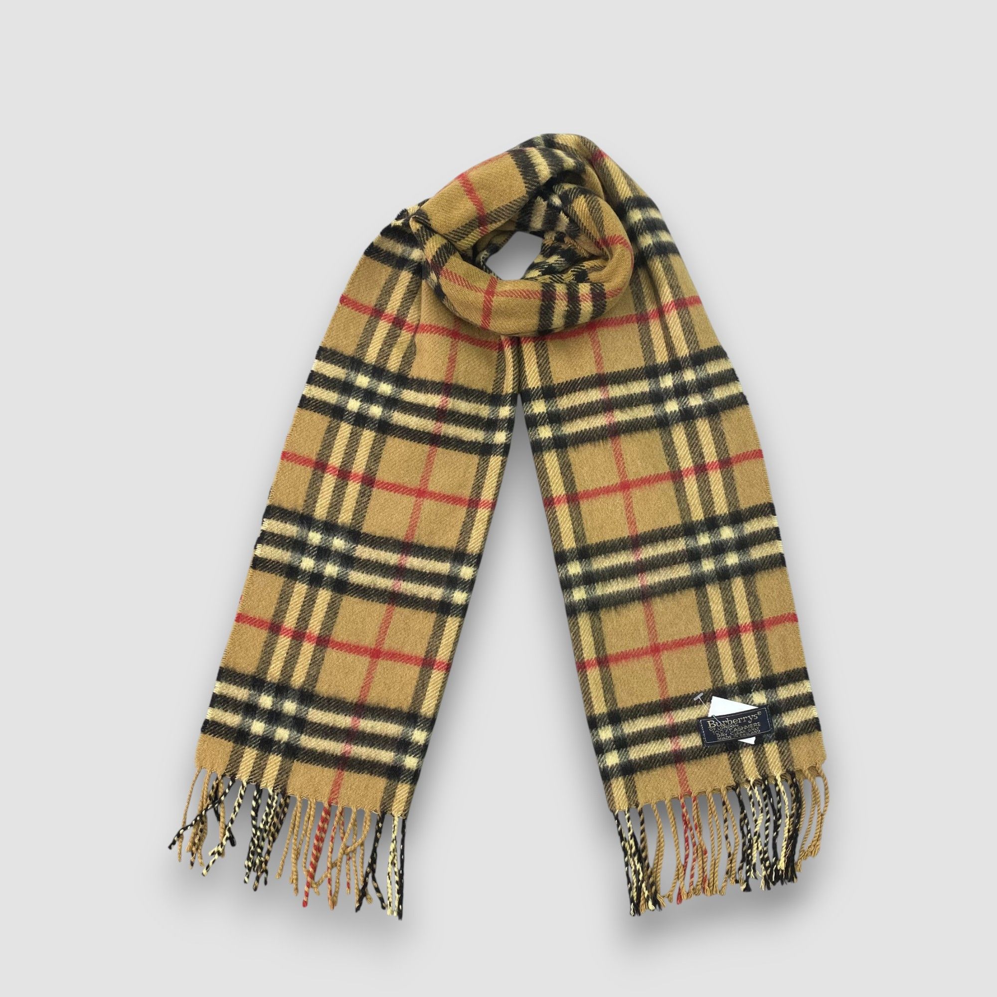 Burberry Vintage Burberry Scarf Muffler Cashmere Nova Check Scarves Size ONE SIZE - 1 Thumbnail