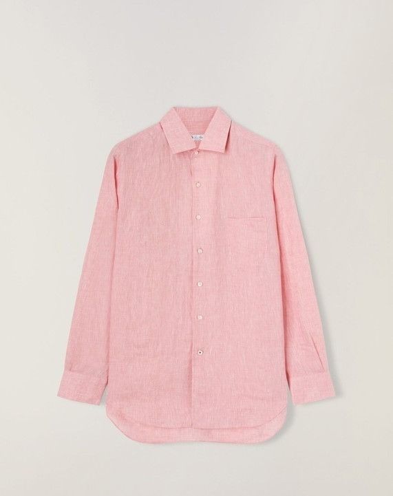 Loro Piana o1srvl11e0924 Andre Shirt in Pink Size US S / EU 44-46 / 1 - 1 Thumbnail