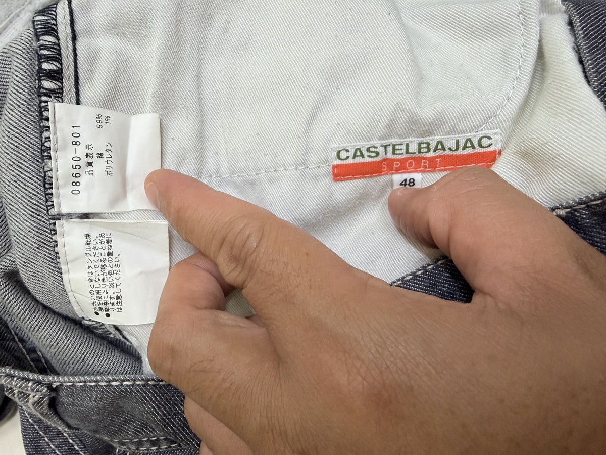 Jean Charles De Castelbajac Castelbajac Embroidered Back Pocket Denim Y2K Straight Fit Size US 33 - 18 Thumbnail