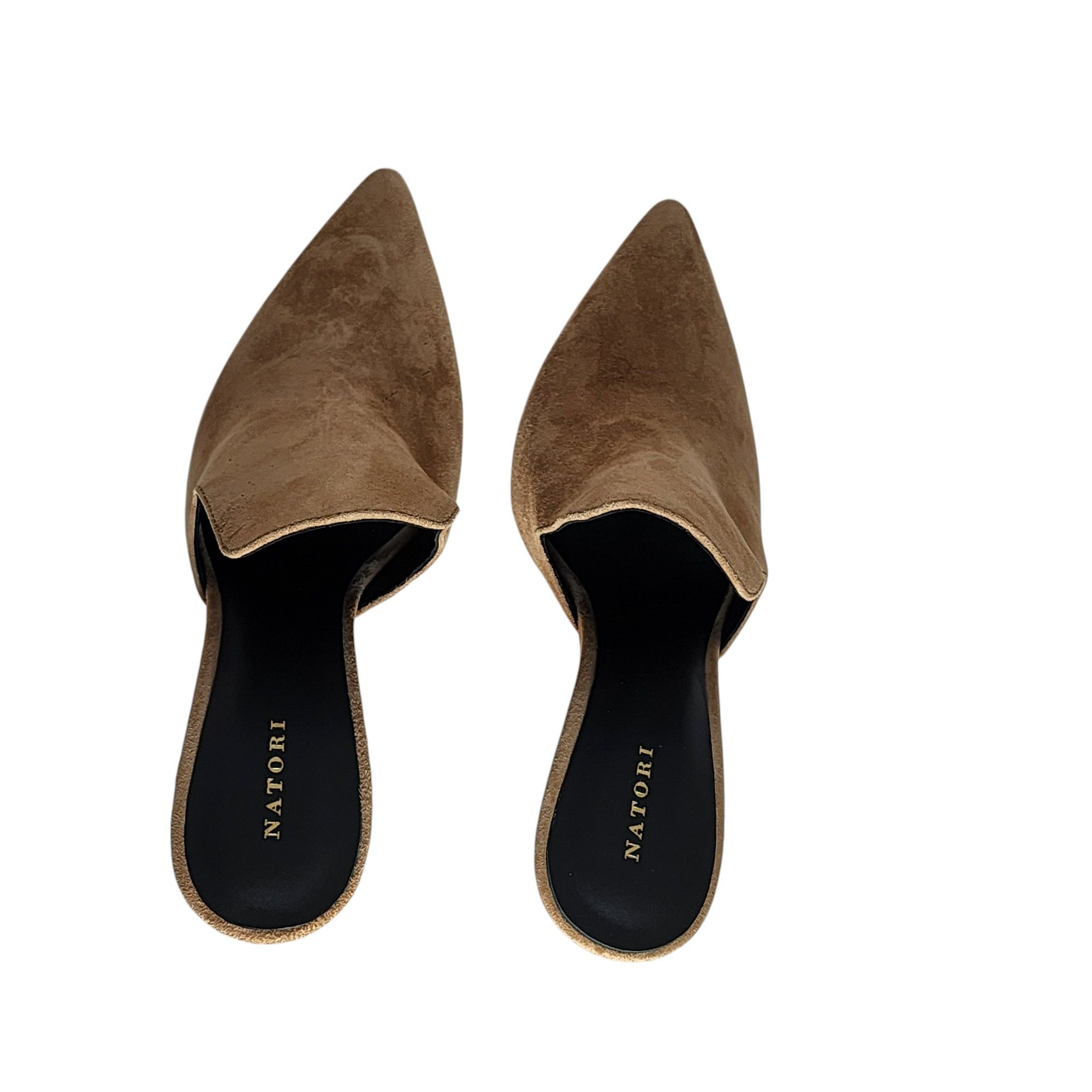 Other Natori Minh Doe/Tan/Beige Suede Pointed Toe Mules Size US 8.5 / IT 38.5 - 8 Thumbnail