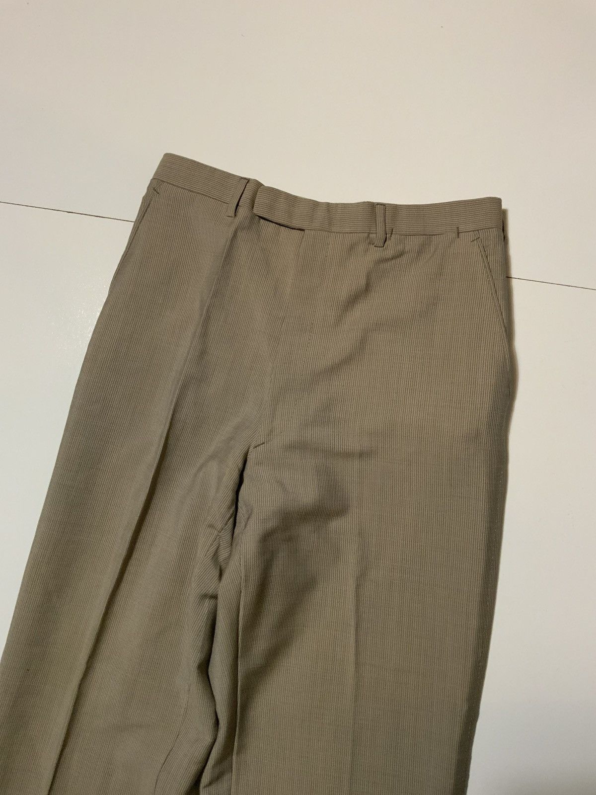 Vintage Vintage 50s 60s Gabardine Striped Talon Zipper Cuffed Pants Size US 31 - 4 Thumbnail