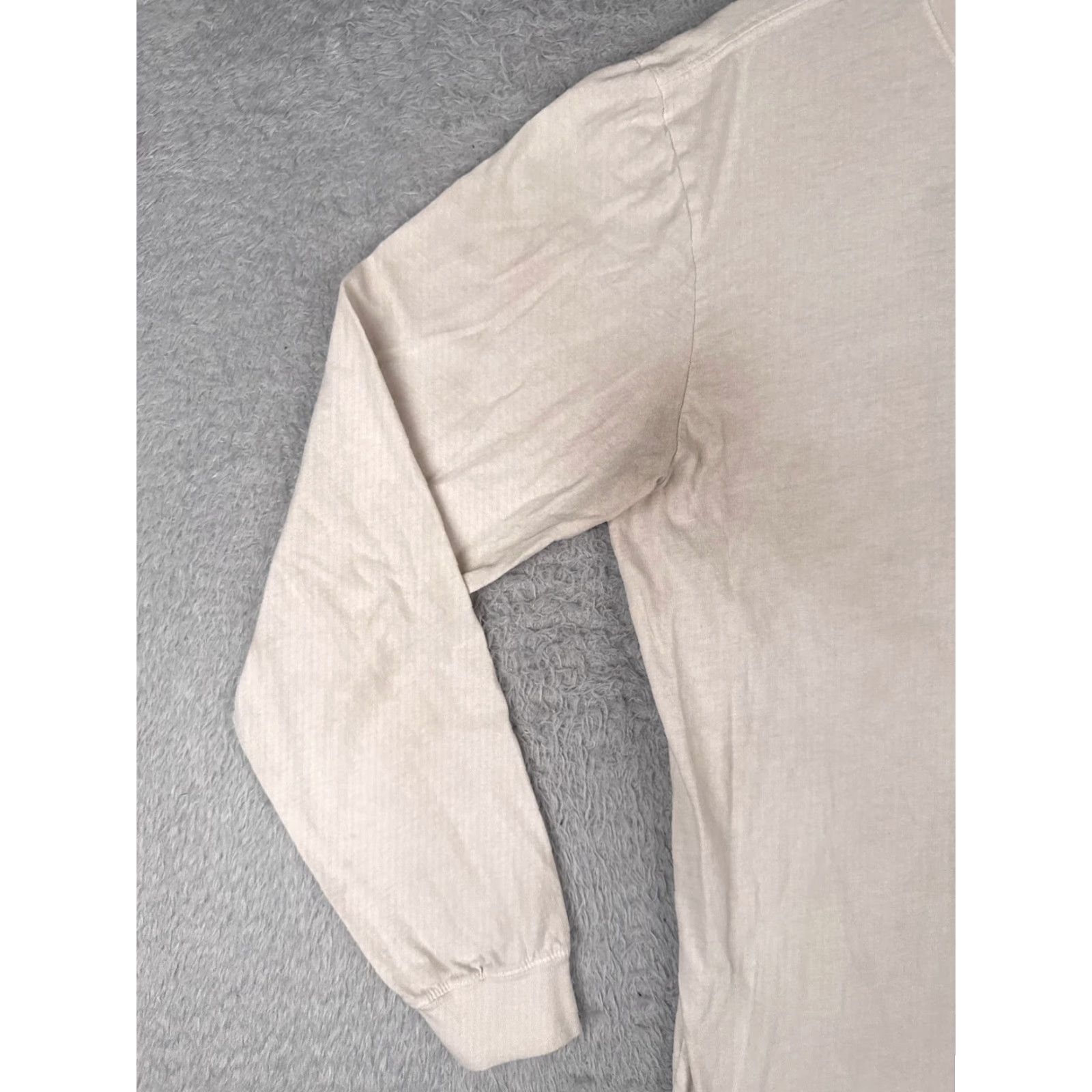 The North Face The North Face Shirt Men Large White Long Sleeve Cotton Crew Neck Mens Size US L / EU 52-54 / 3 - 3 Thumbnail
