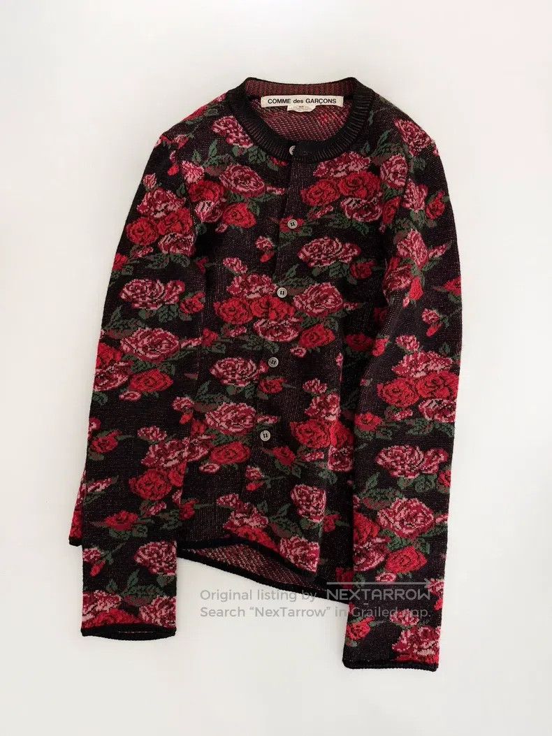Comme des Garcons Comme Des Garcons Rose knitted cardigan Size XS / US 0-2 / IT 36-38 - 2 Thumbnail