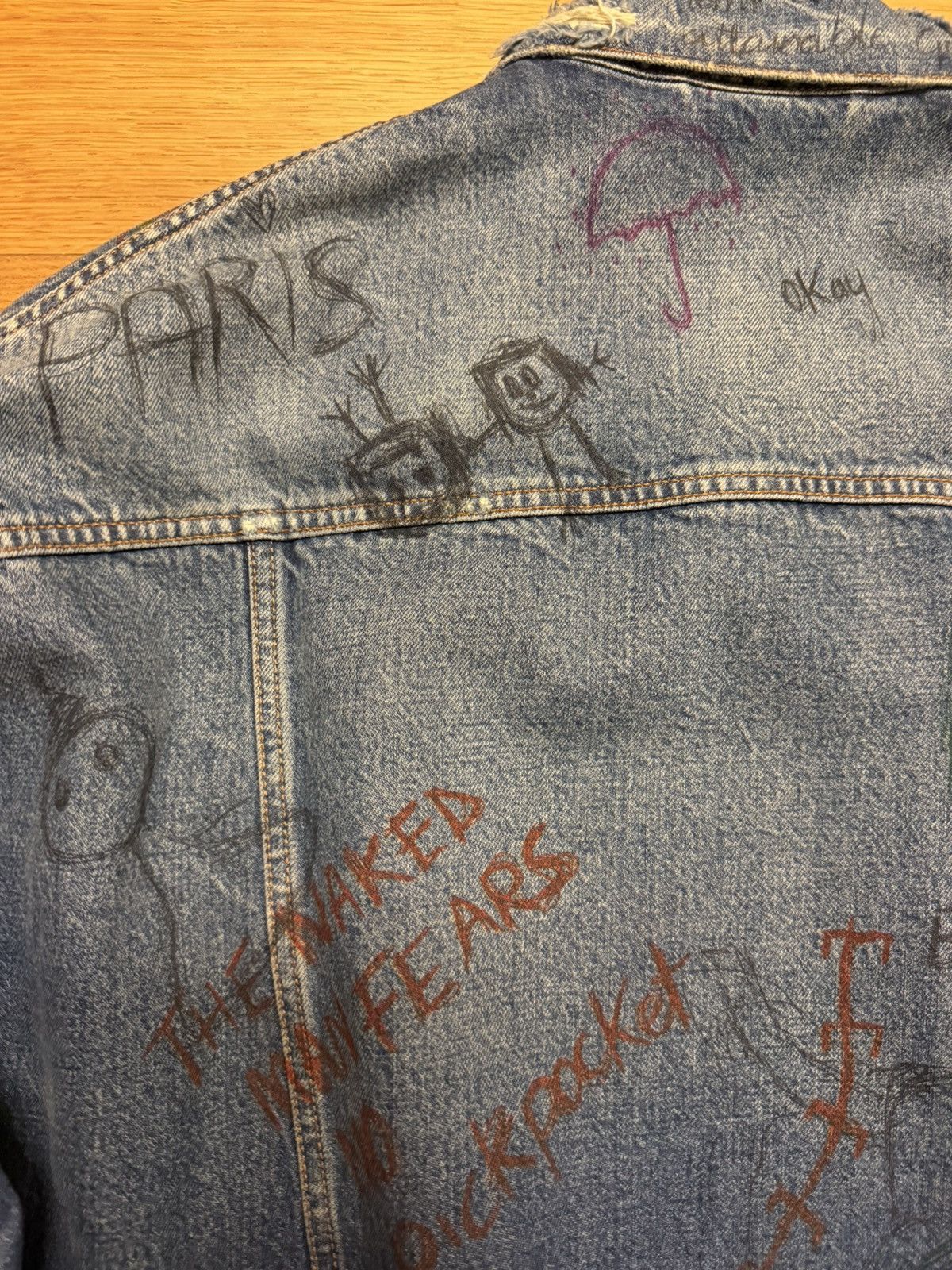 Balenciaga BALENCIAGA Scribble Oversized Denim Jacket Size US M / EU 48-50 / 2 - 14 Thumbnail