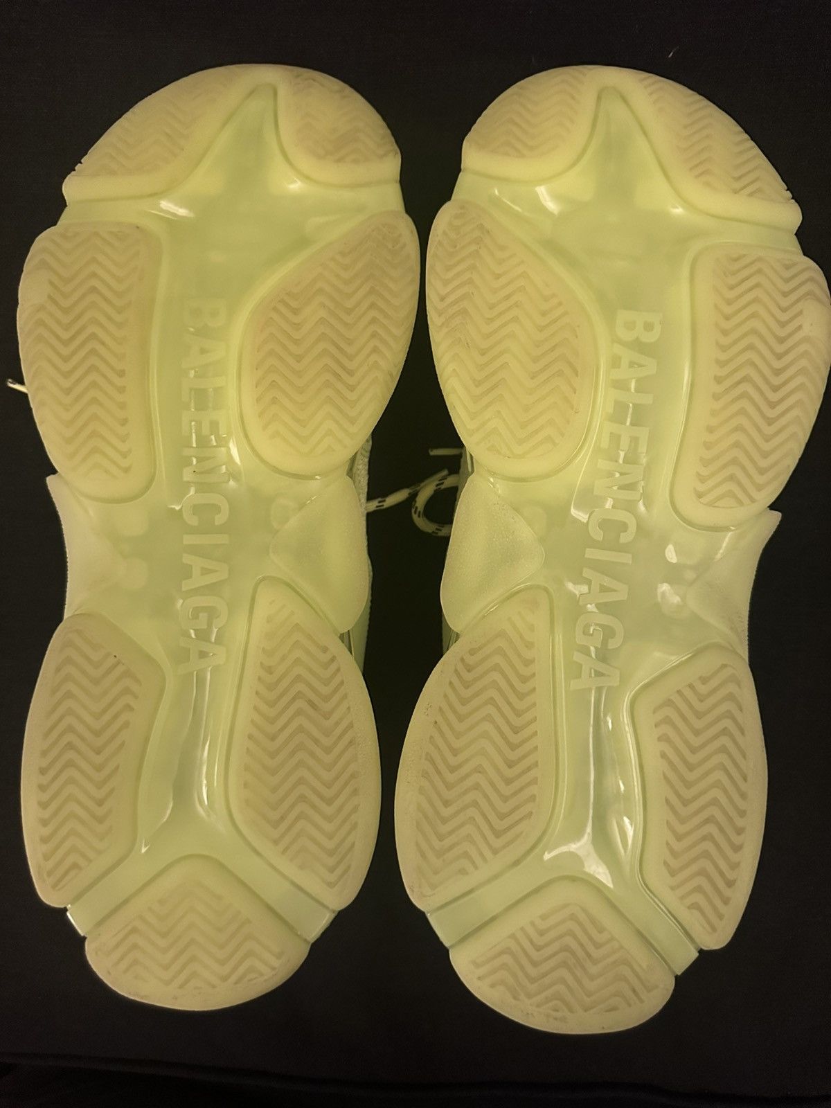 Balenciaga Balenciaga Triple S Clear Sole Sneakers Neon Yellow Size US 12 / EU 45 - 11 Thumbnail