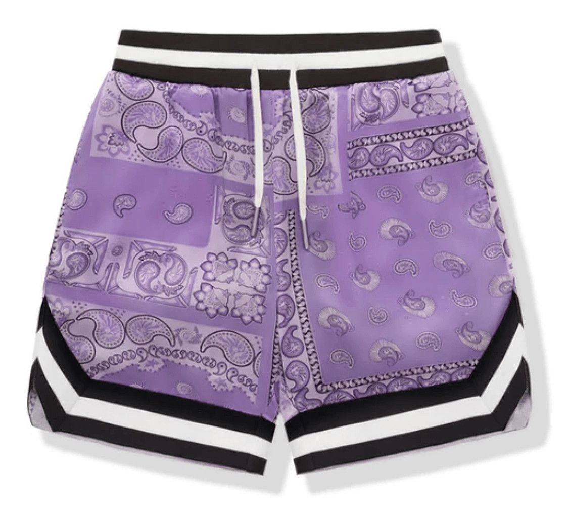 Bape Black Paisley Silk Shorts Purple Size US 40 / EU 56 - 1 Preview