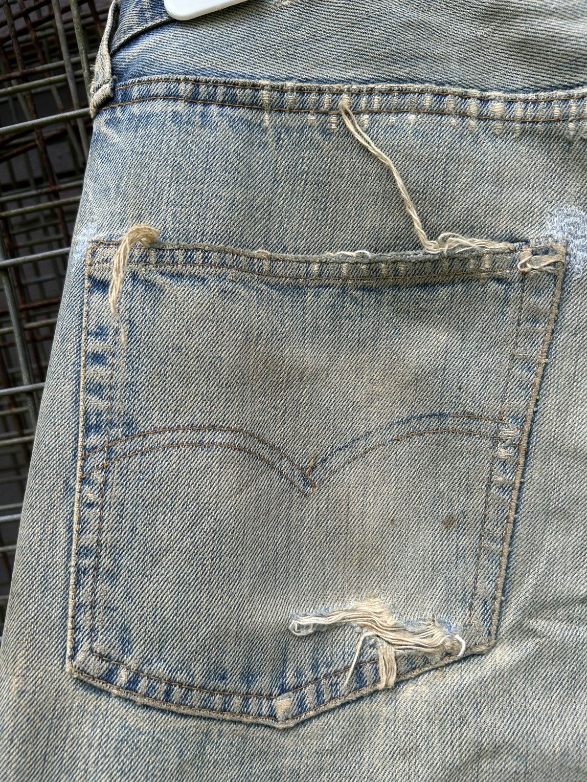 Levi's × Vintage 70's THRASHED Levi's 6 Reconstructed Repair Denim Size US 33 - 11 Thumbnail