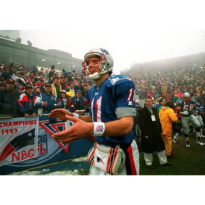 Starter BLEDSOE 90s New England Patriots jersey 48 L blue NFL vtg Size US L / EU 52-54 / 3 - 4 Thumbnail