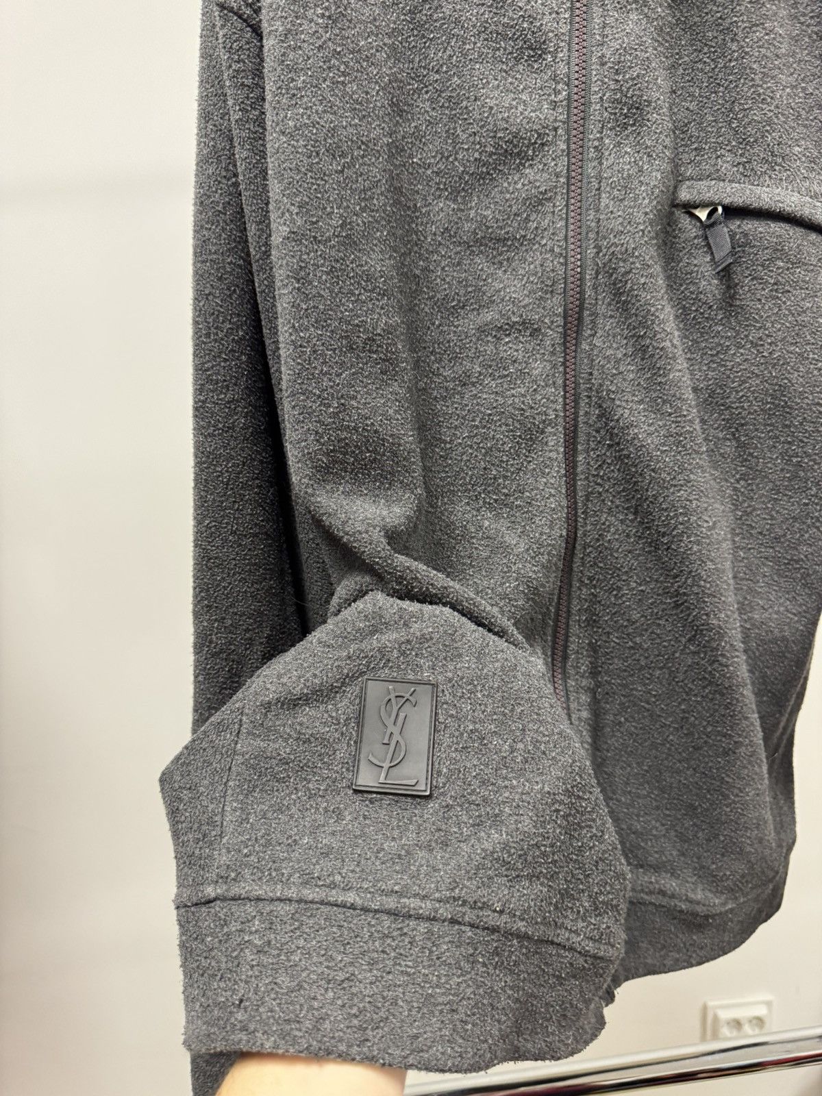 Vintage × Yves Saint Laurent Vintage Fleece Jacket YSL Yves Saint Laurent Full Zip Size US L / EU 52-54 / 3 - 2 Thumbnail