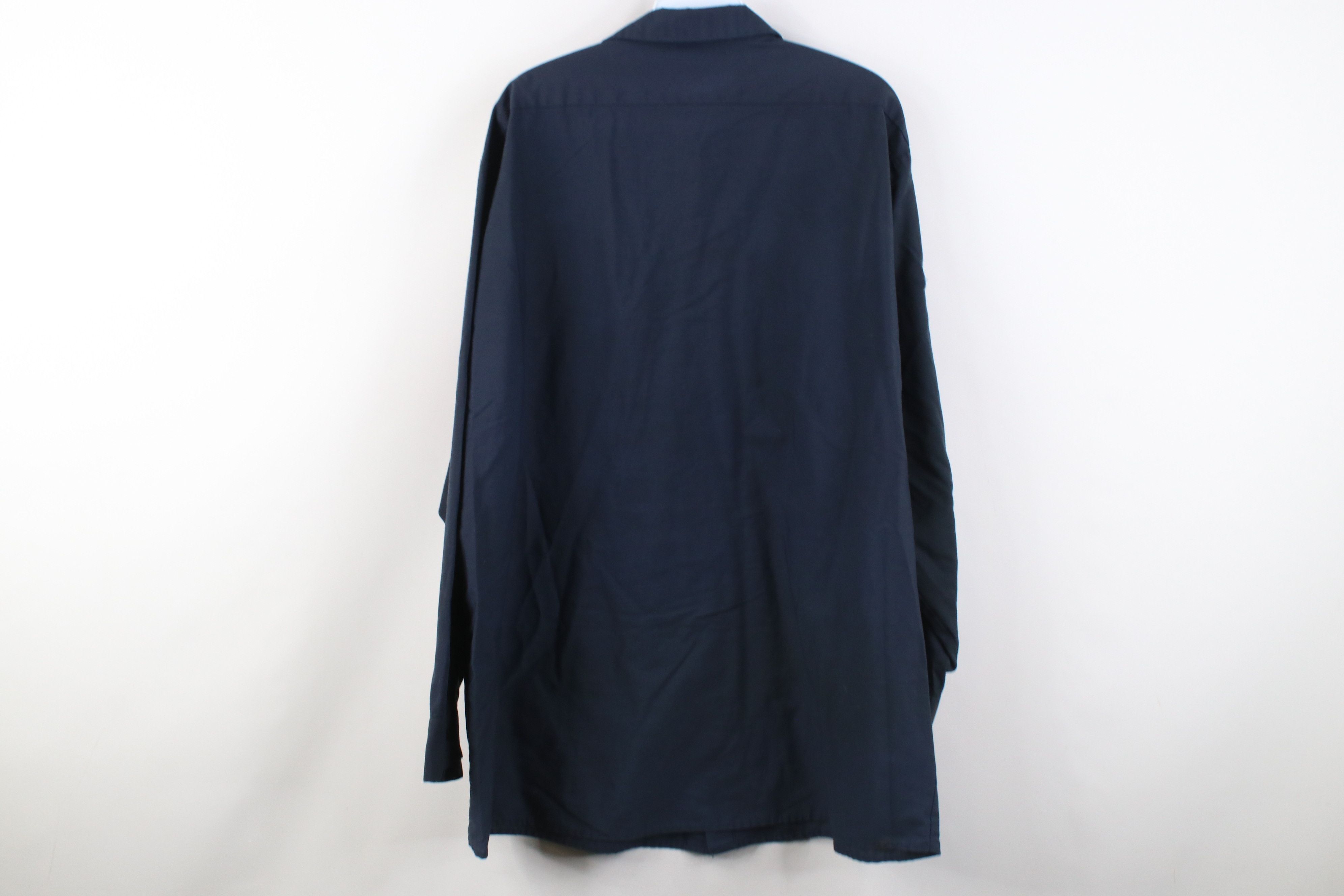 Vintage Vintage 90s Workwear Mechanic Button Shirt Blue USA Size US XL / EU 56 / 4 - 15 Thumbnail