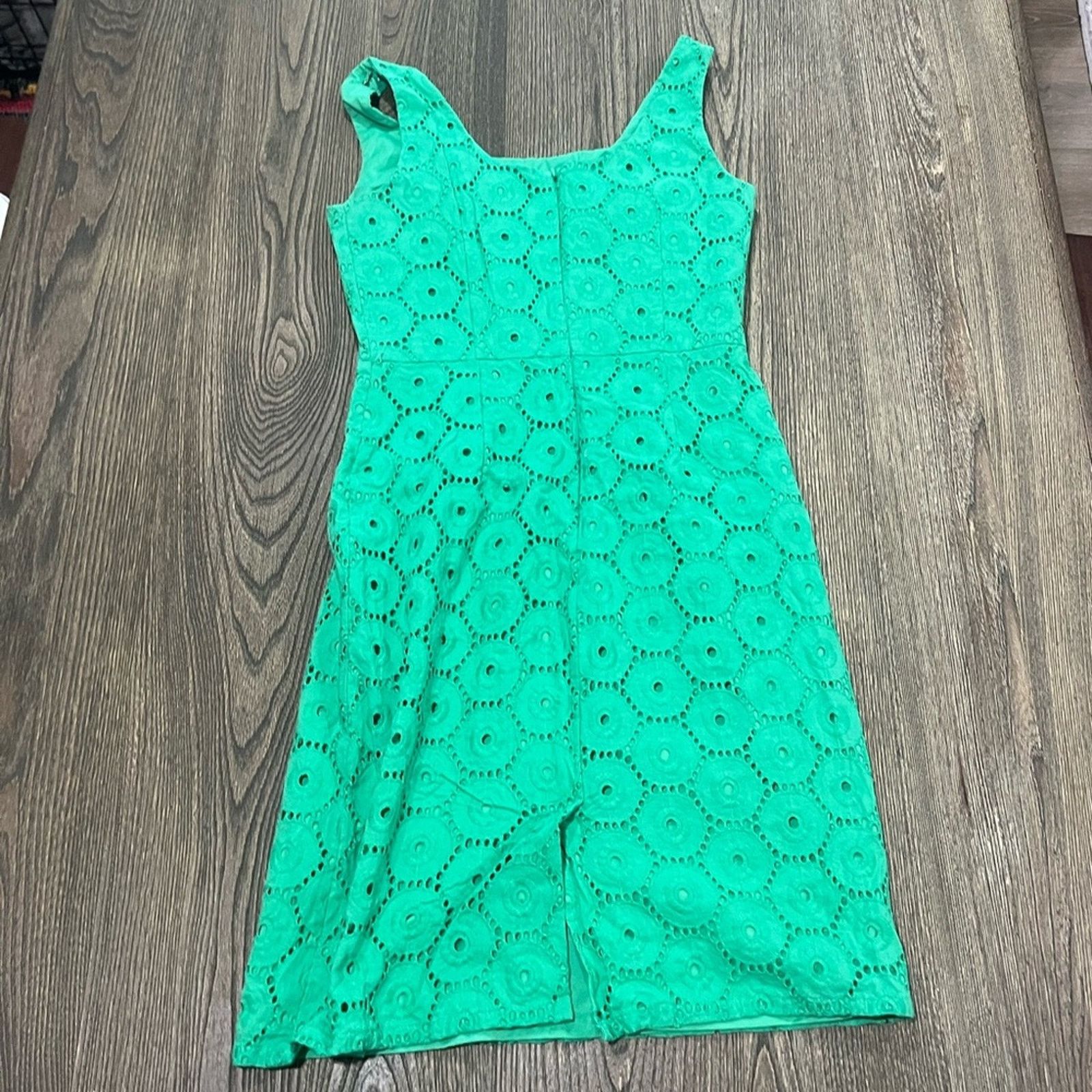 Adrianna Papell Adrianna Papell Sheath Dress Eyelet Zip Back Cotton Size 4 Size S / US 4 / IT 40 - 6 Thumbnail