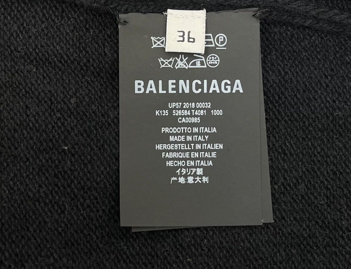 Balenciaga Balenciaga black embroidery logo wool turtleneck sweater Size US S / EU 44-46 / 1 - 8 Thumbnail