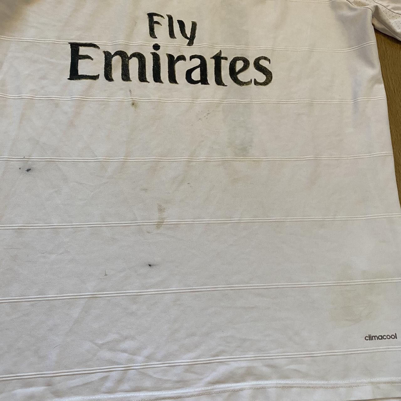 Adidas 2013-14 Real Madrid Football Shirt Home Fly Emirates Size US L / EU 52-54 / 3 - 5 Thumbnail