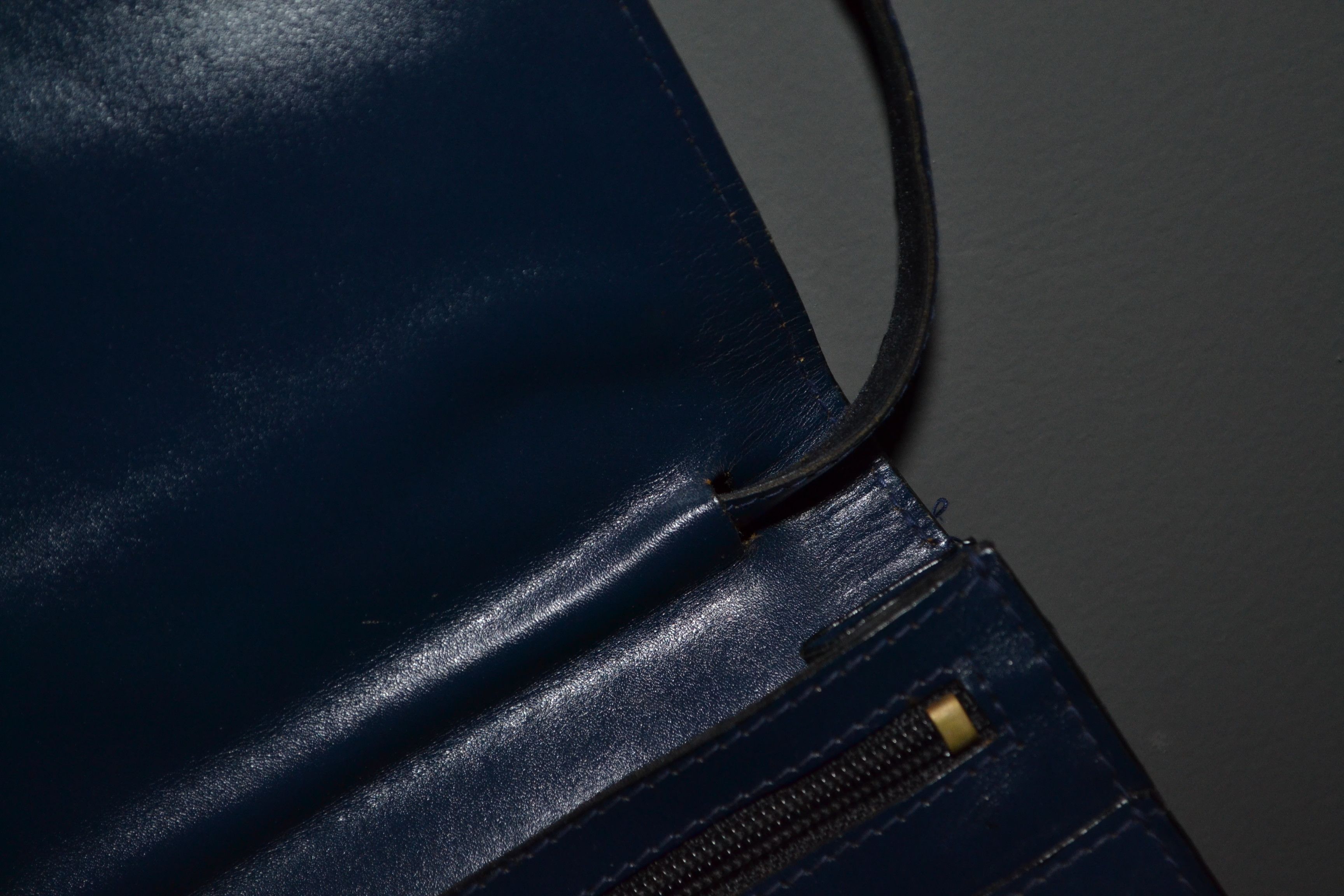 Vintage Yves Saint Laurent Blue France Clutch Shoulder Bag Vintage Size ONE SIZE - 8 Thumbnail
