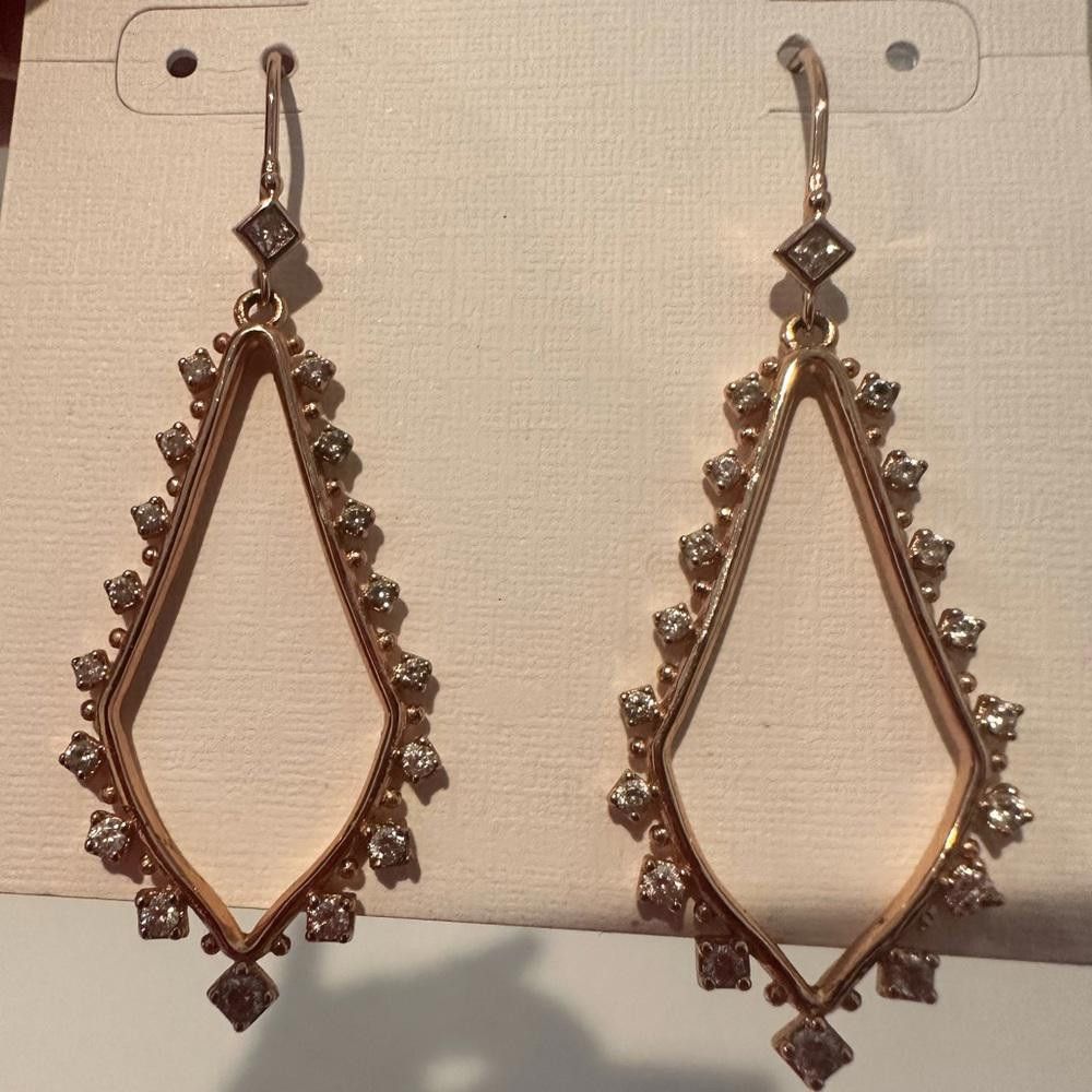 Kendra Scott Kendra Scott Bea Crystal Drop Earrings in Rose Gold NEW Size ONE SIZE - 5 Thumbnail