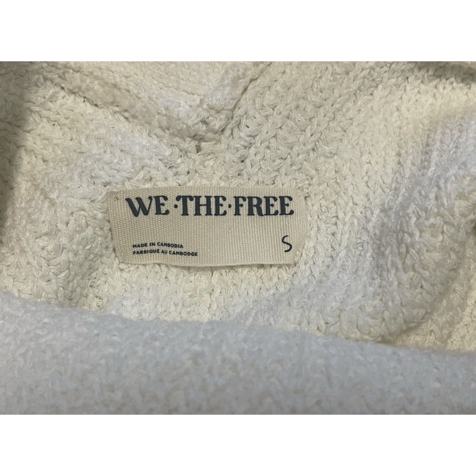 Free People NWT Free People We The Free V-Neck Creme Sweater S Womens Pullover Size S / US 4 / IT 40 - 7 Thumbnail