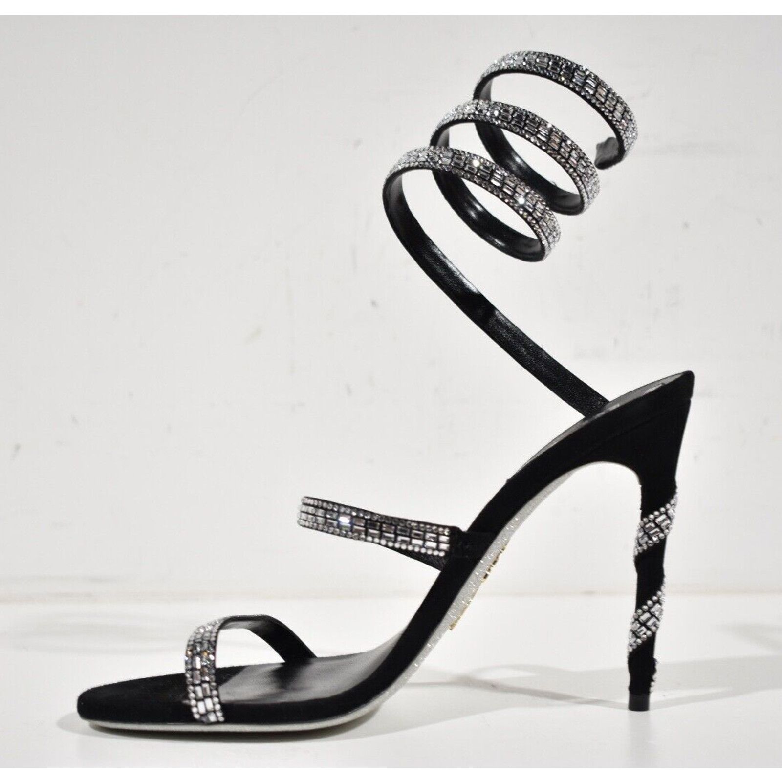 Rene Caovilla Margot Crystal Ankle Wrap Strap Sandal Heel Pump 36.5 Size US 6.5 / IT 36.5 - 8 Thumbnail