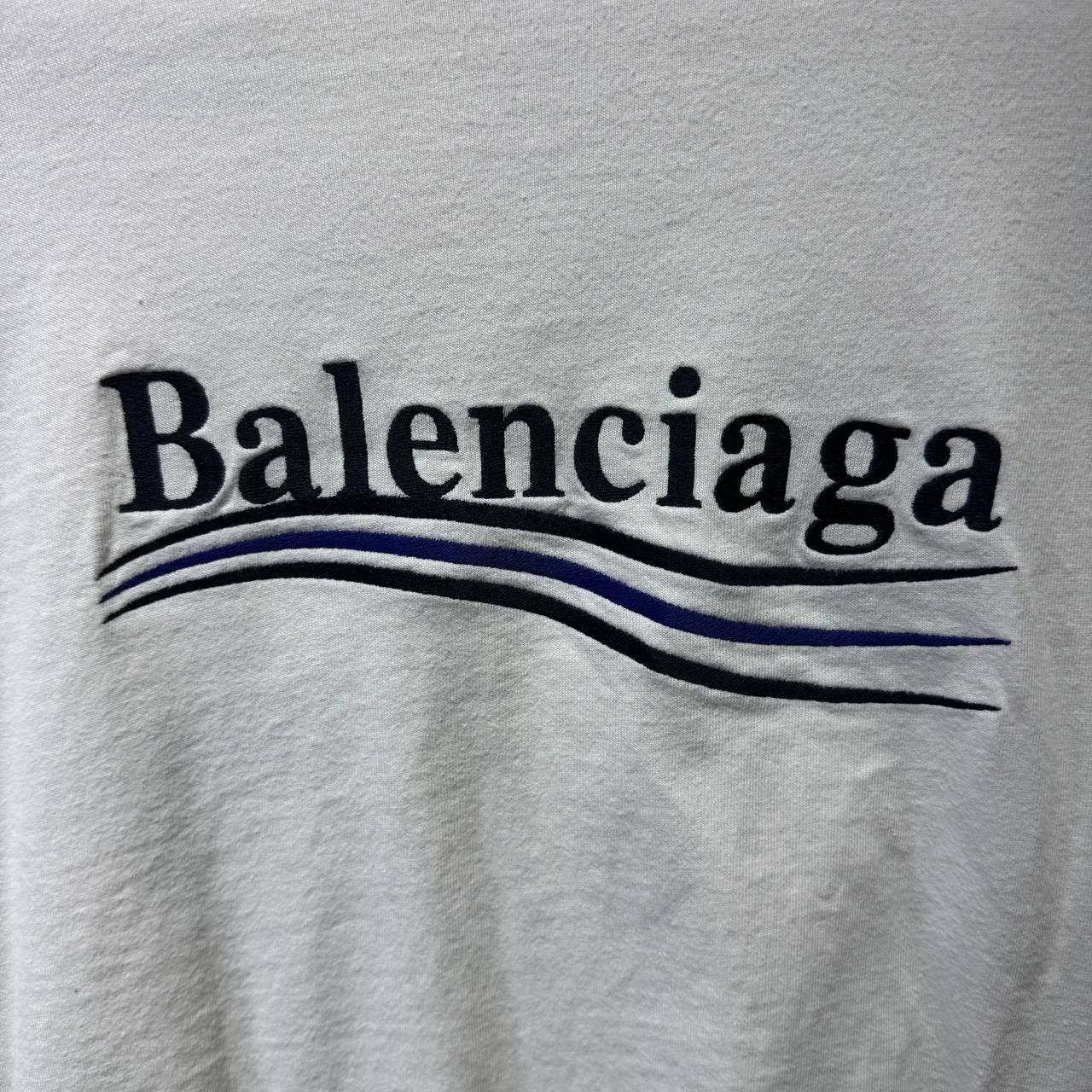 Balenciaga Balenciaga Campaign Embroidered tee Size US L / EU 52-54 / 3 - 2 Thumbnail