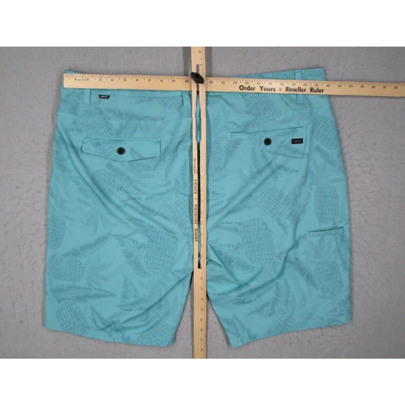 Rip Curl RIP CURL Mens 42 Blue Floral Boardwalk Hybrid Shorts Casual Chino Flat Front 10" Inseam Pockets Sand Beach Outdoor Summer Mens Size US 42 / EU 58 - 5 Thumbnail