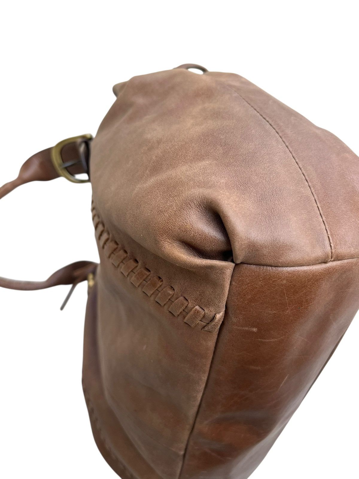 Leather Vintage Sazaby Japan Scratches Patina Leather Shoulder Bag Size ONE SIZE - 18 Thumbnail