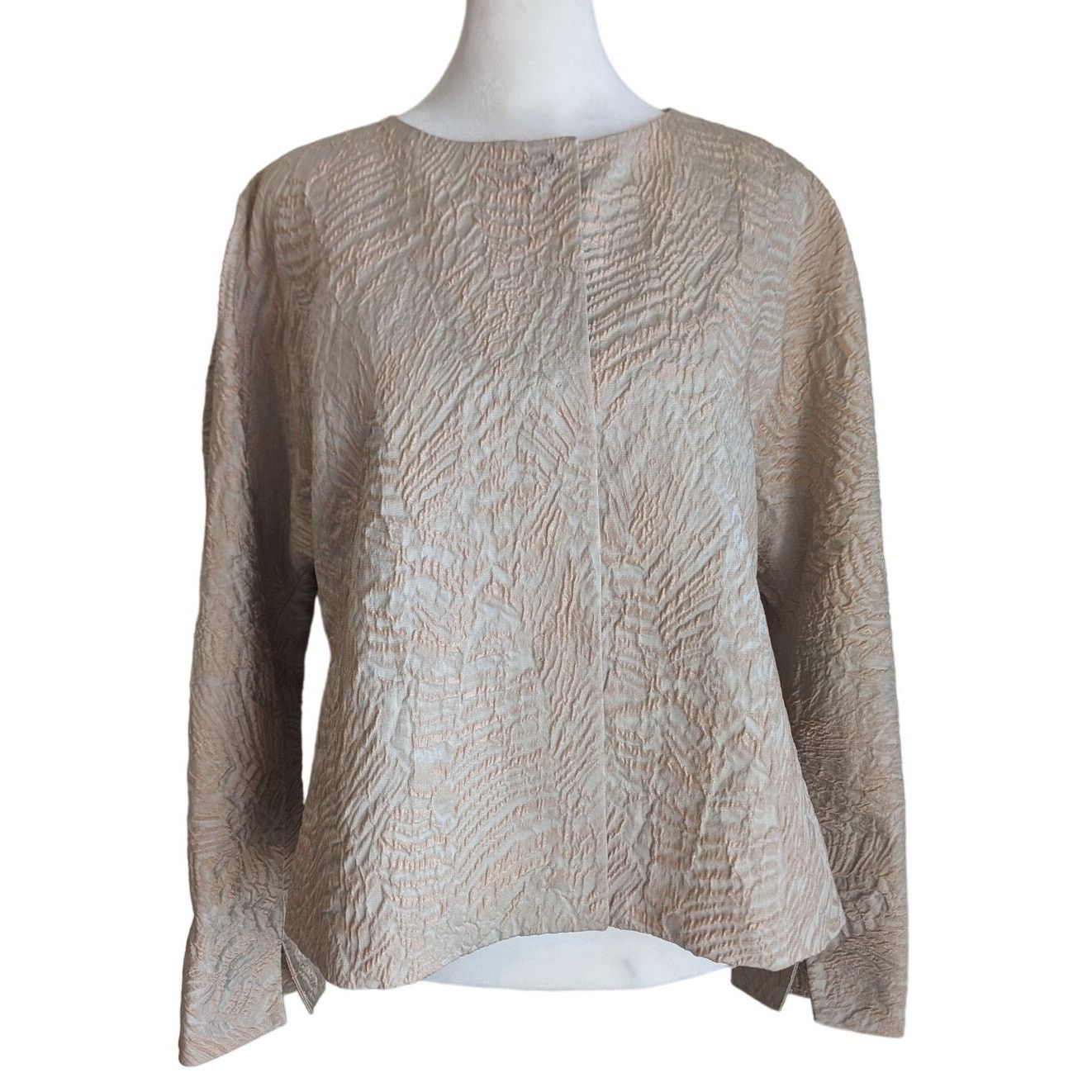 Other PAUW Amsterdam Blush Beige Seersucker Short Blazer Large Size L / US 10 / IT 46 - 2 Thumbnail