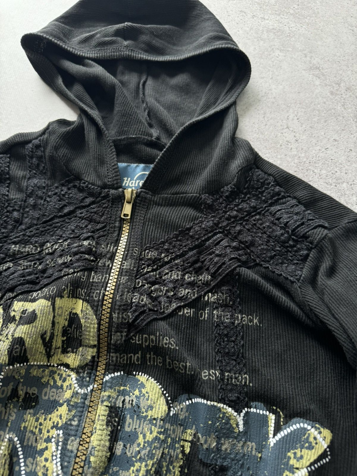 Hysteric Glamour Vintage 00s HardRock Distressed Bandage Zip Up Hoodie Size S / US 4 / IT 40 - 5 Thumbnail